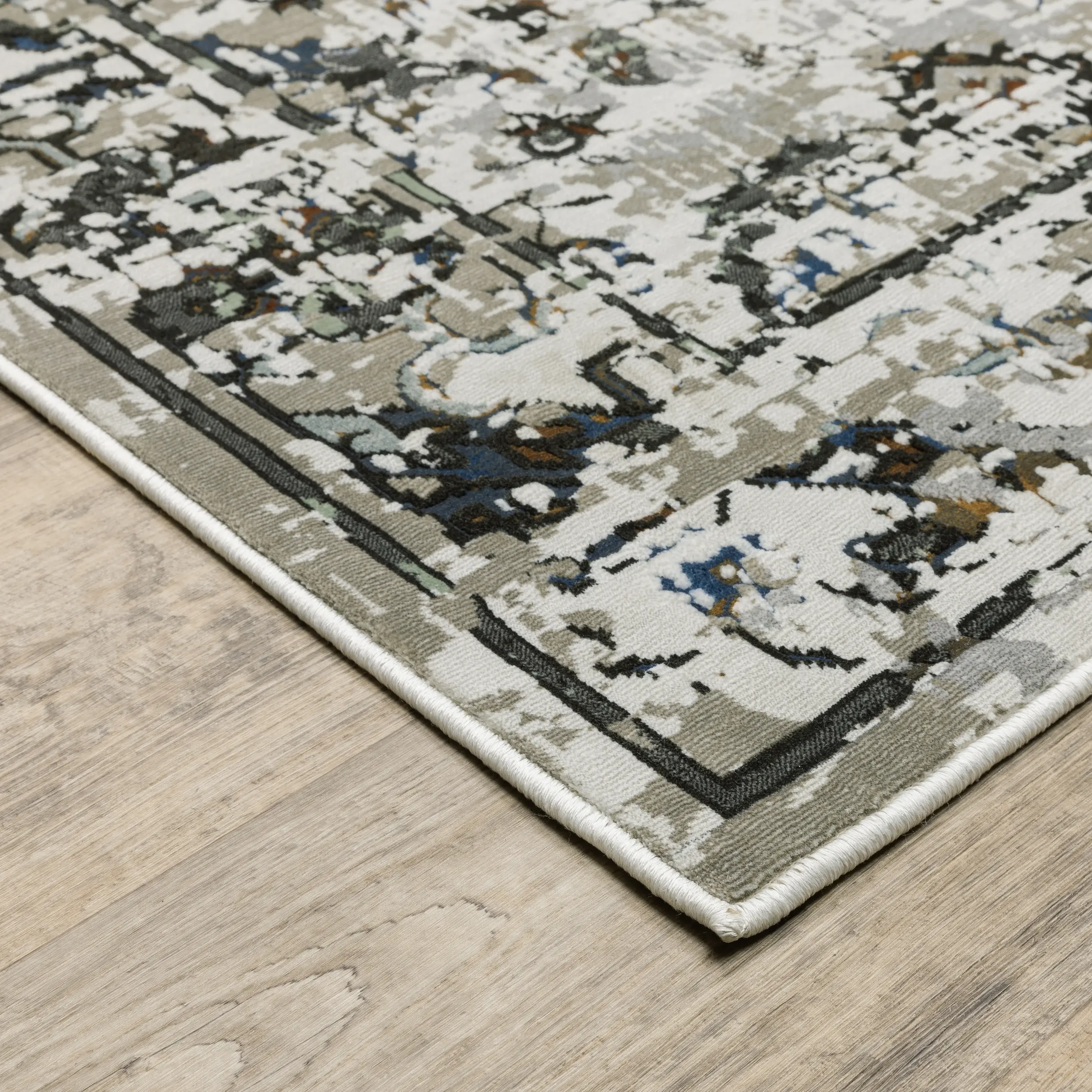 Gemini 5 x 8 Charcoal and Gray Rug-3