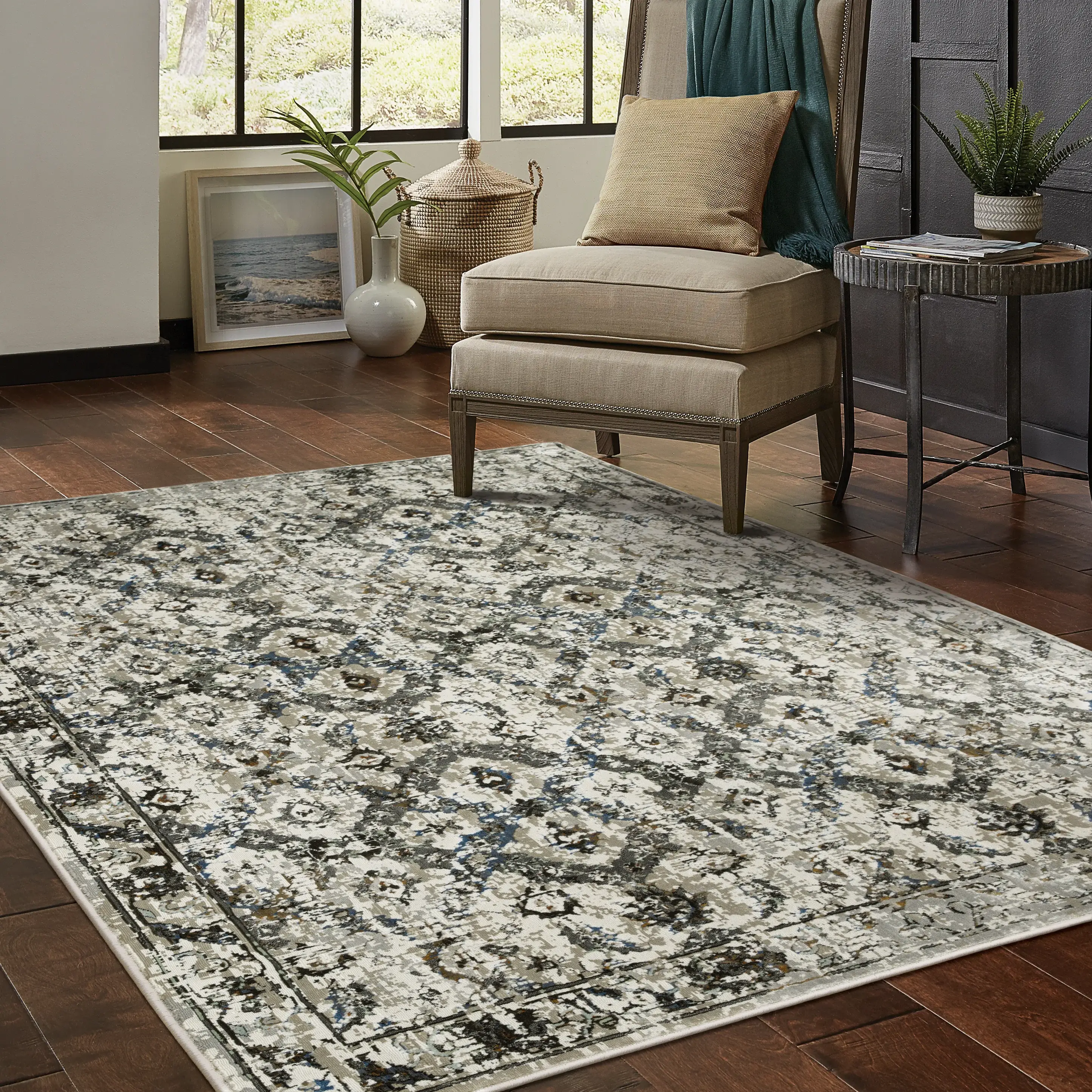Gemini 8 x 10 Charcoal and Gray Rug-2