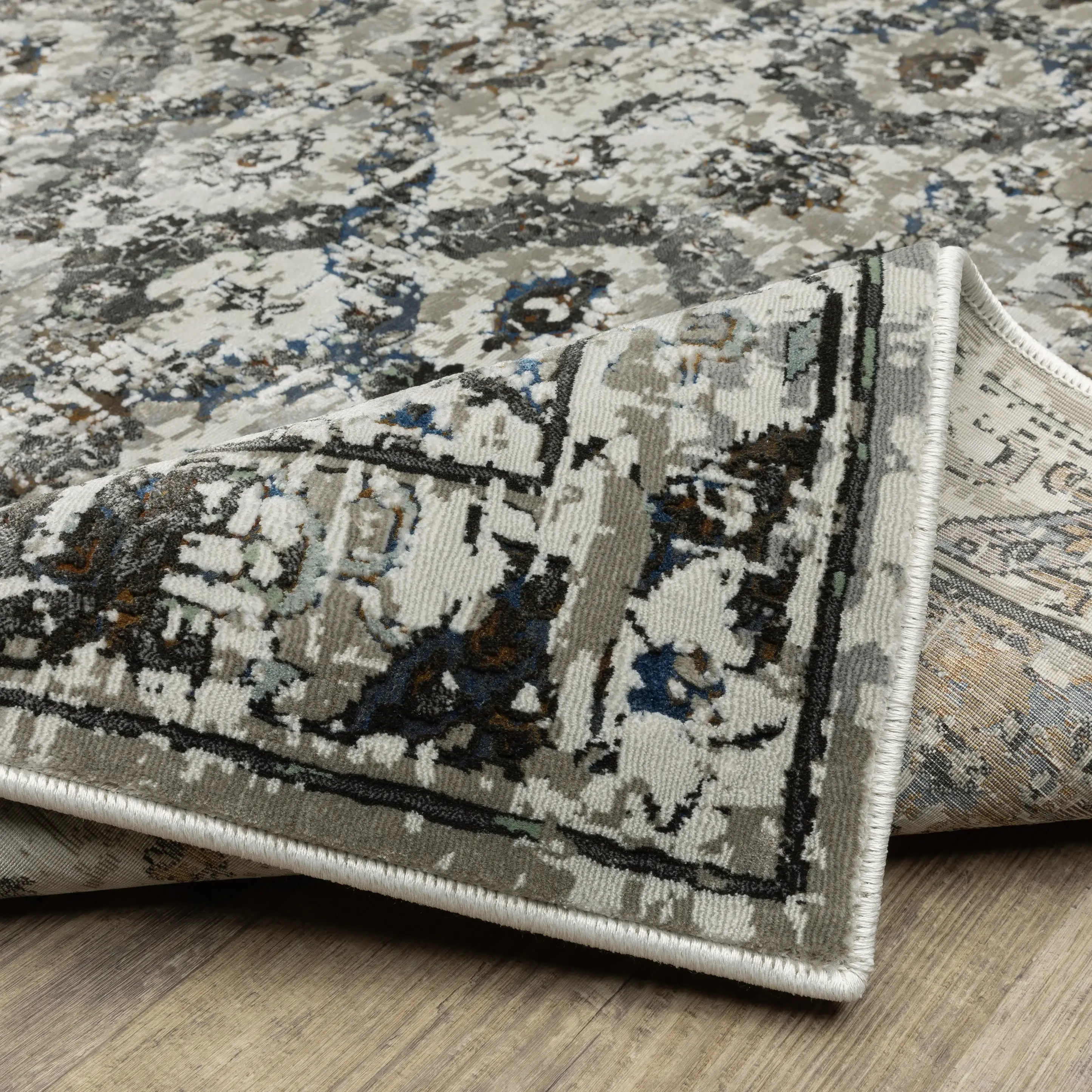Gemini 8 x 10 Charcoal and Gray Rug-4