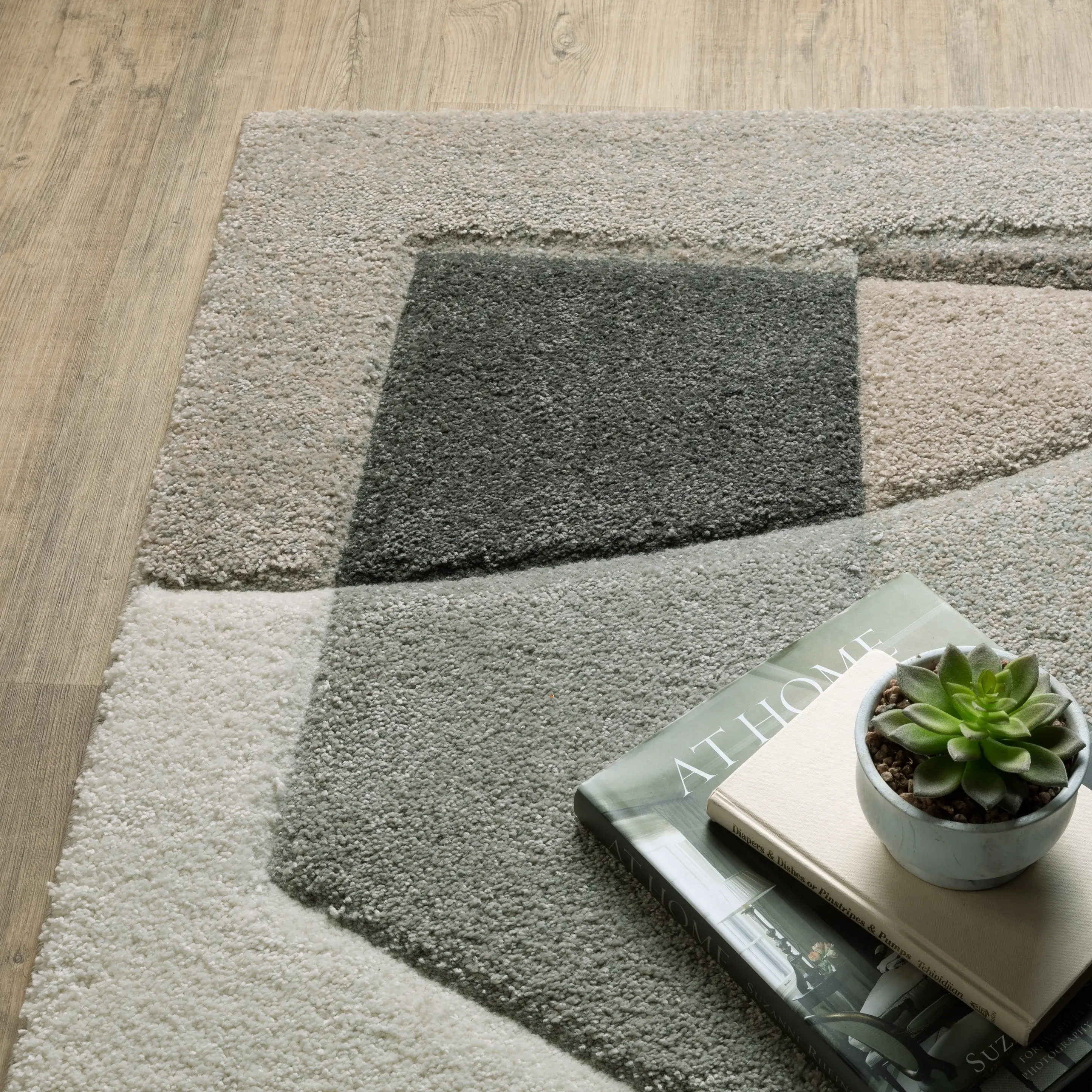 Cambria 5 x 8 Geometric Beige Area Rug-3
