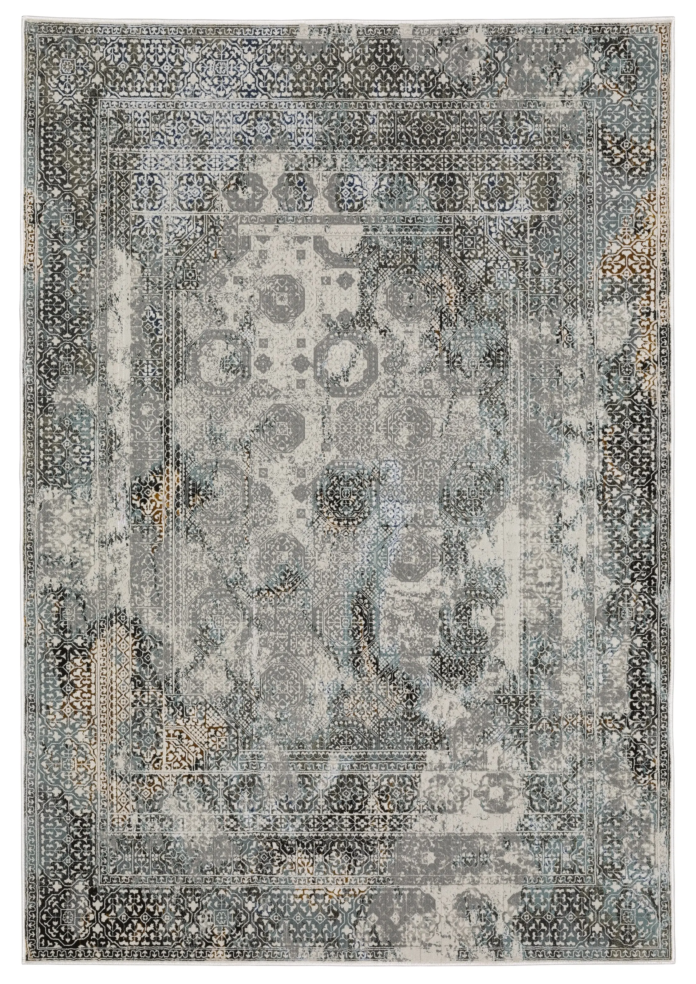 Gemini 5 x 8 Gray and Multi Rug-1