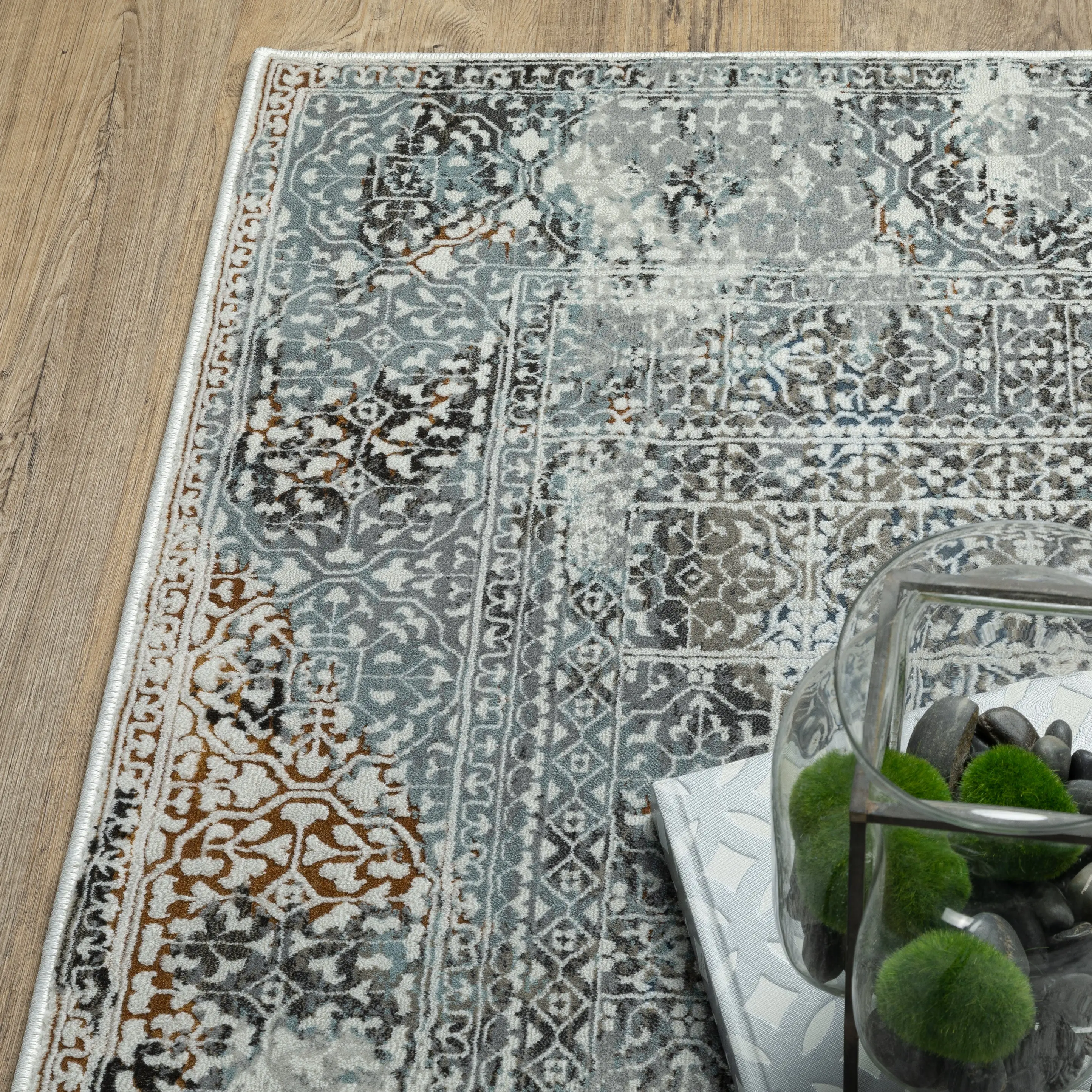 Gemini 5 x 8 Gray and Multi Rug-4