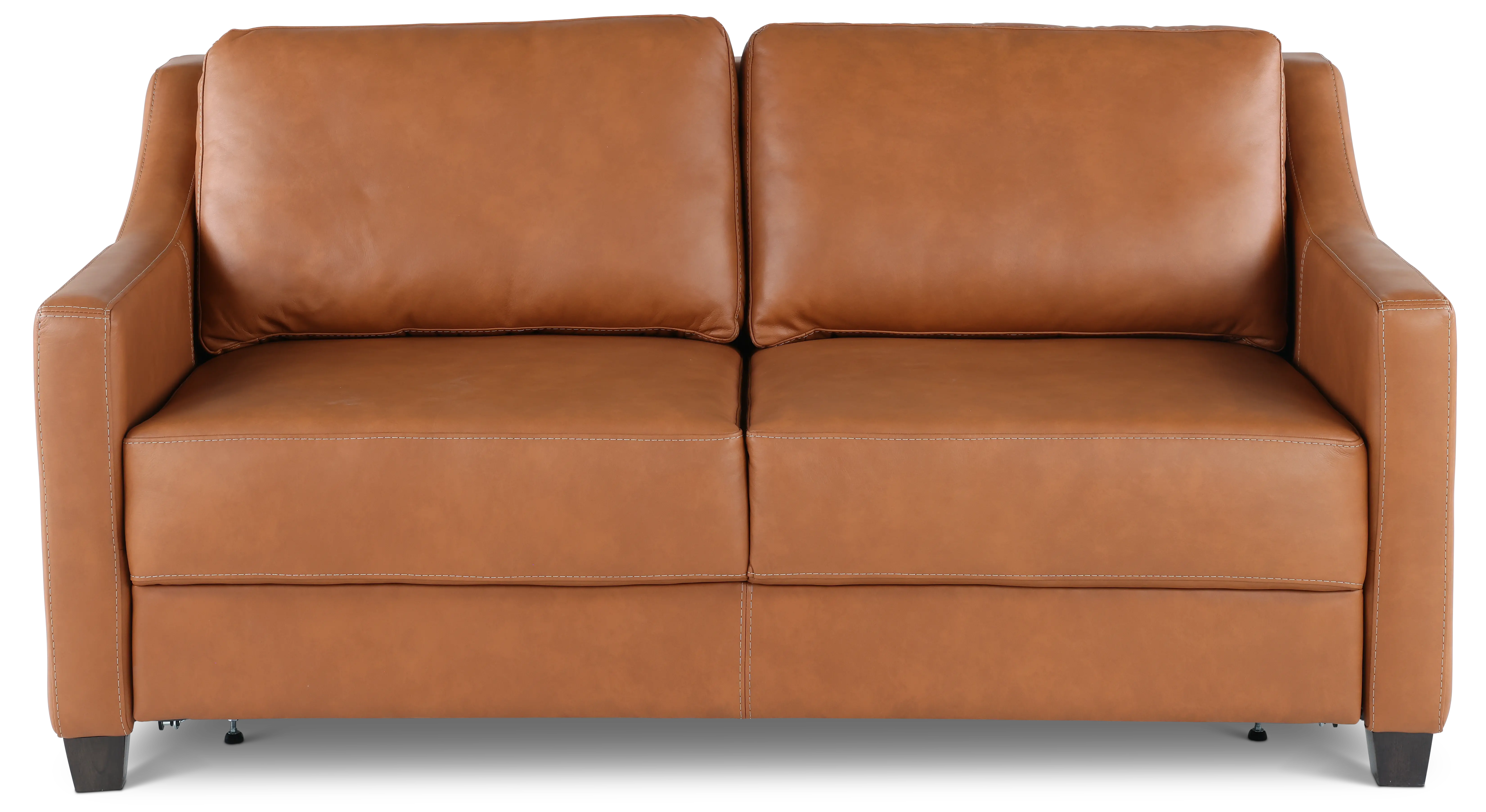 JOY-SLQ-QUEEN/SLK PALOMINO/ESP Joy Palomino Brown Leather Queen Sofa Bed-1