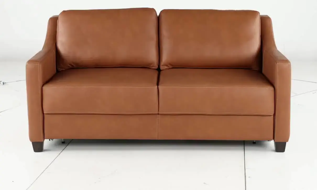 JOY-SLQ-QUEEN/SLK PALOMINO/ESP Joy Palomino Brown Leather Queen Sofa Bed-13
