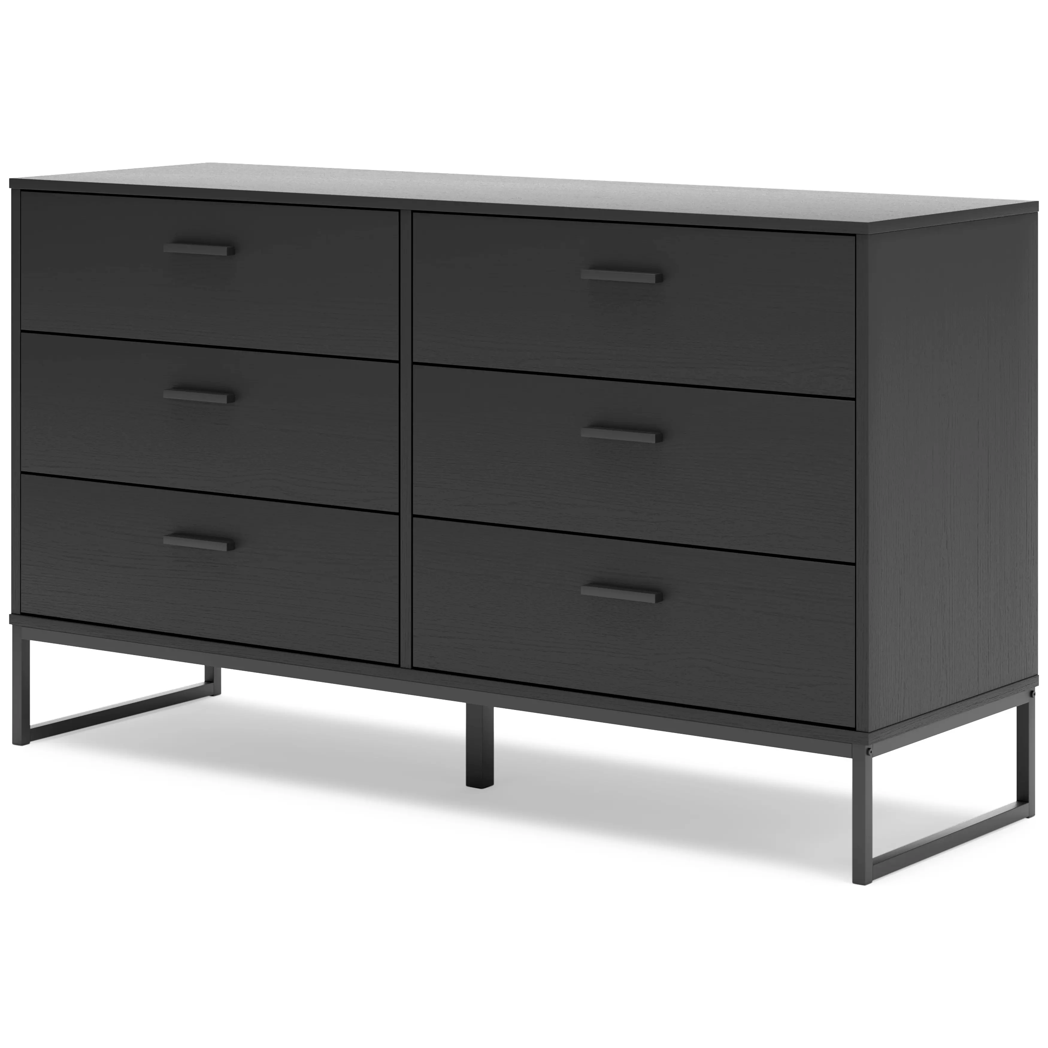 Socalle Black Six Drawer Dresser-3