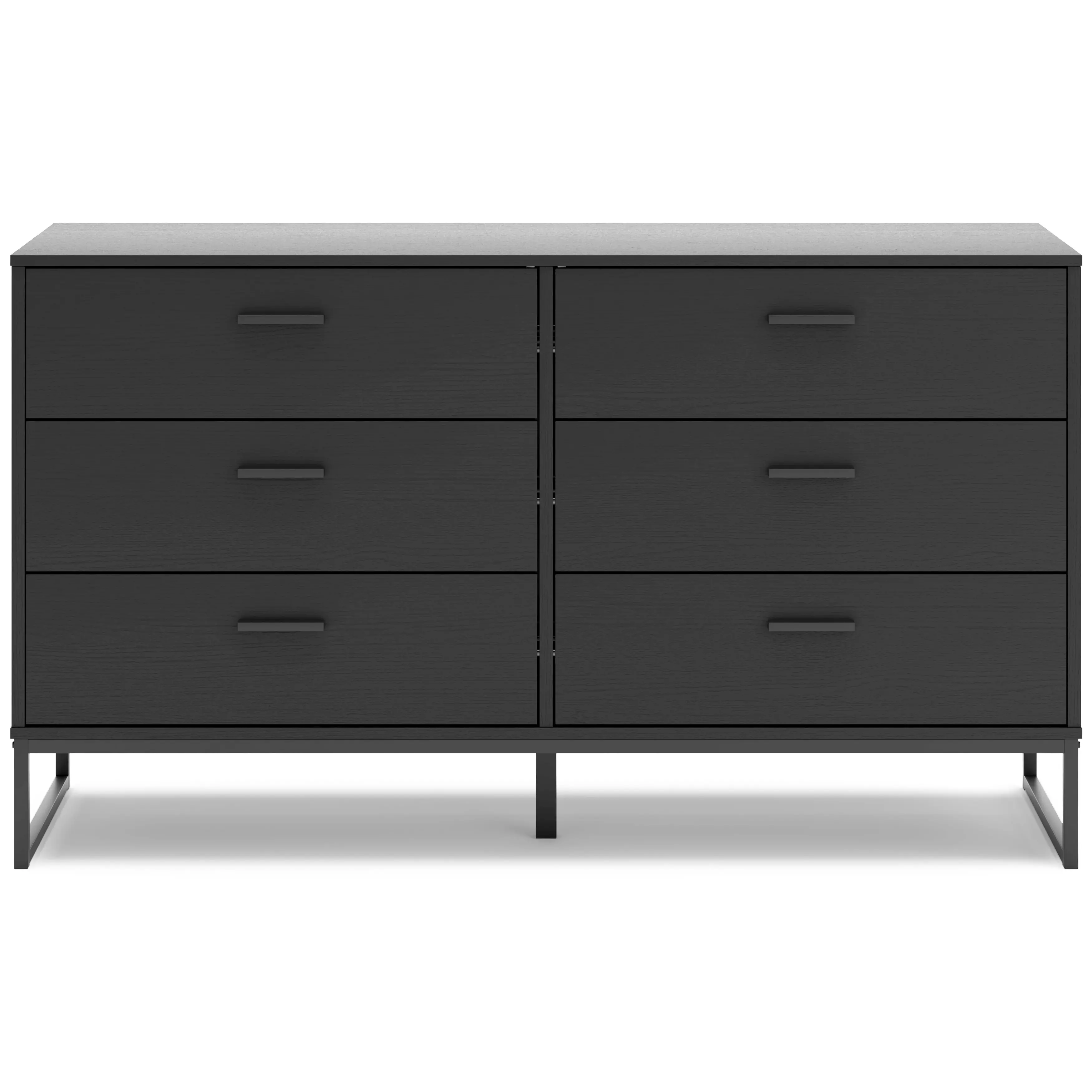 Socalle Black Six Drawer Dresser-4