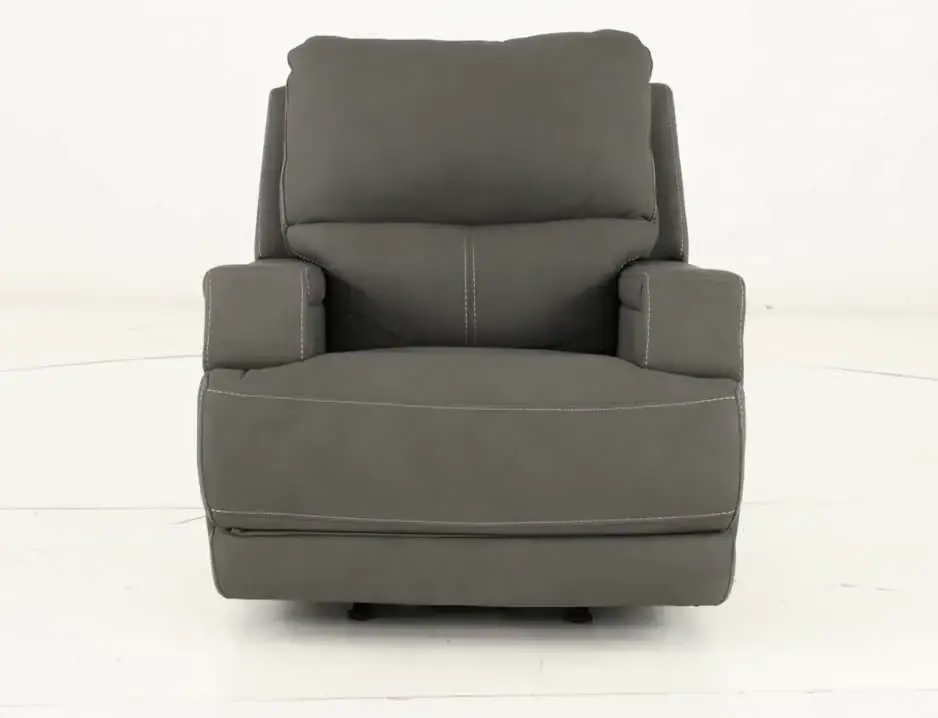 Rushton Slate Gray Leather Power Rocker Recliner-16