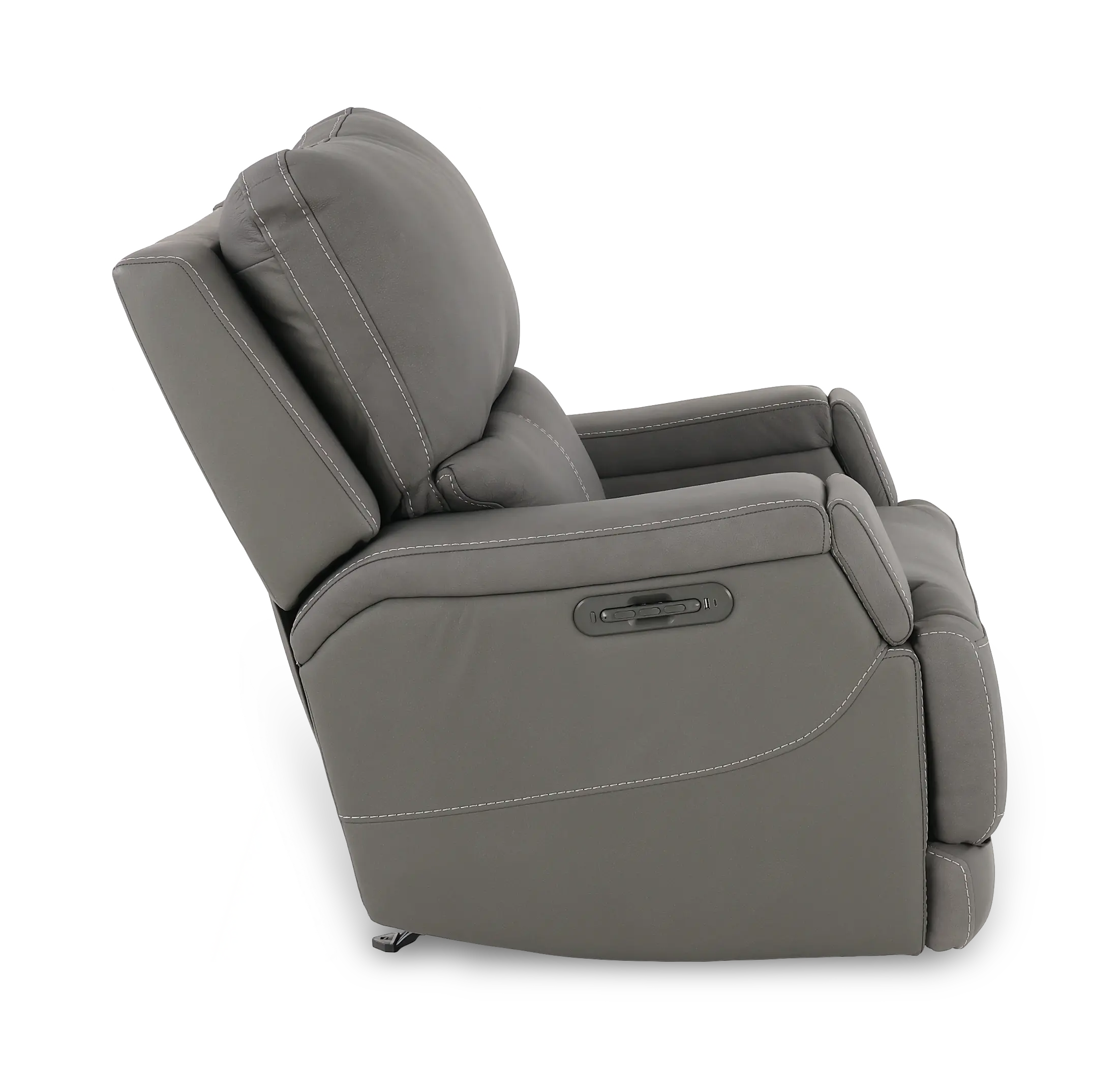 Rushton Slate Gray Leather Power Rocker Recliner-6