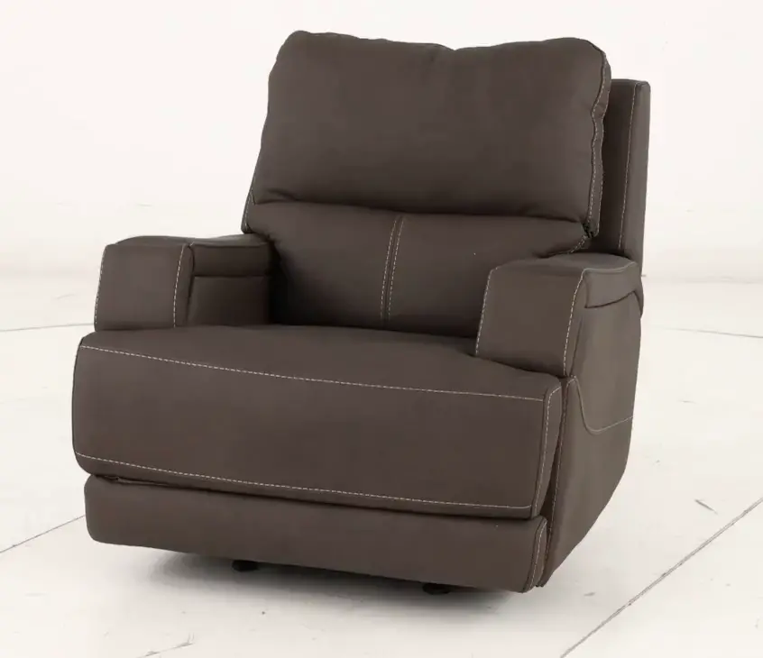 Rushton Espresso Brown Leather Power Rocker Recliner-13