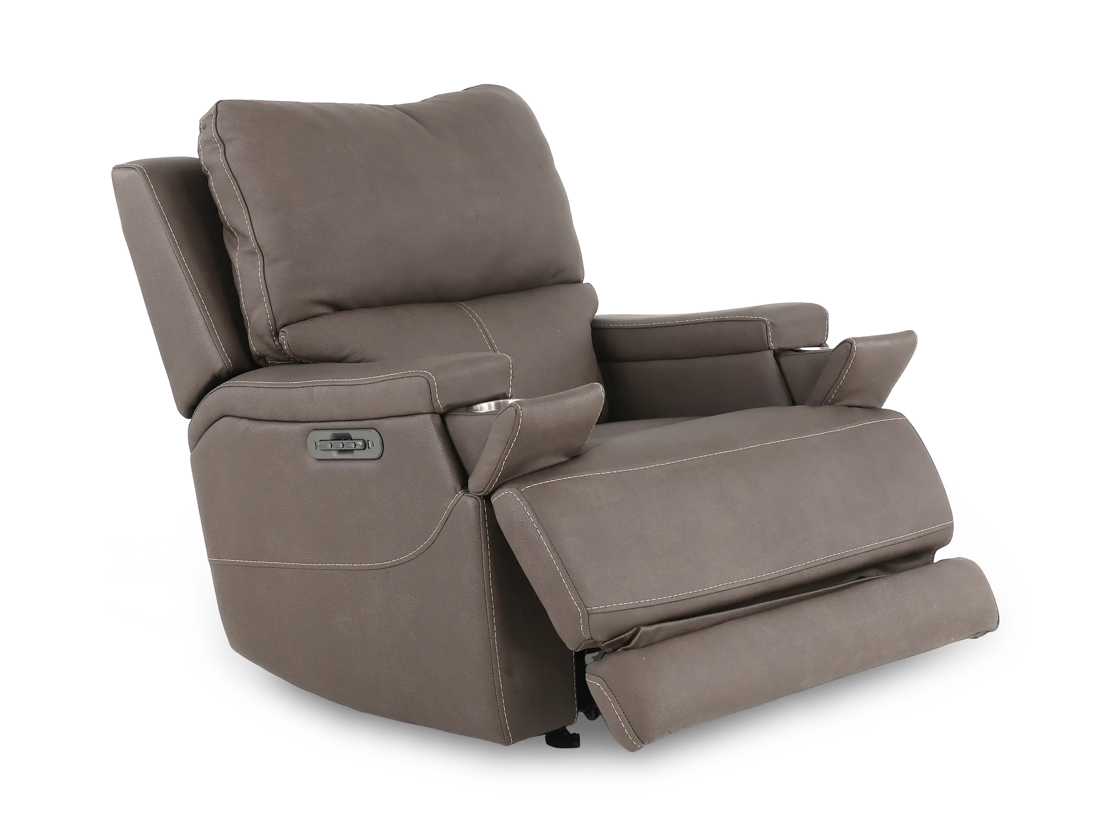 Rushton Espresso Brown Leather Power Rocker Recliner-5