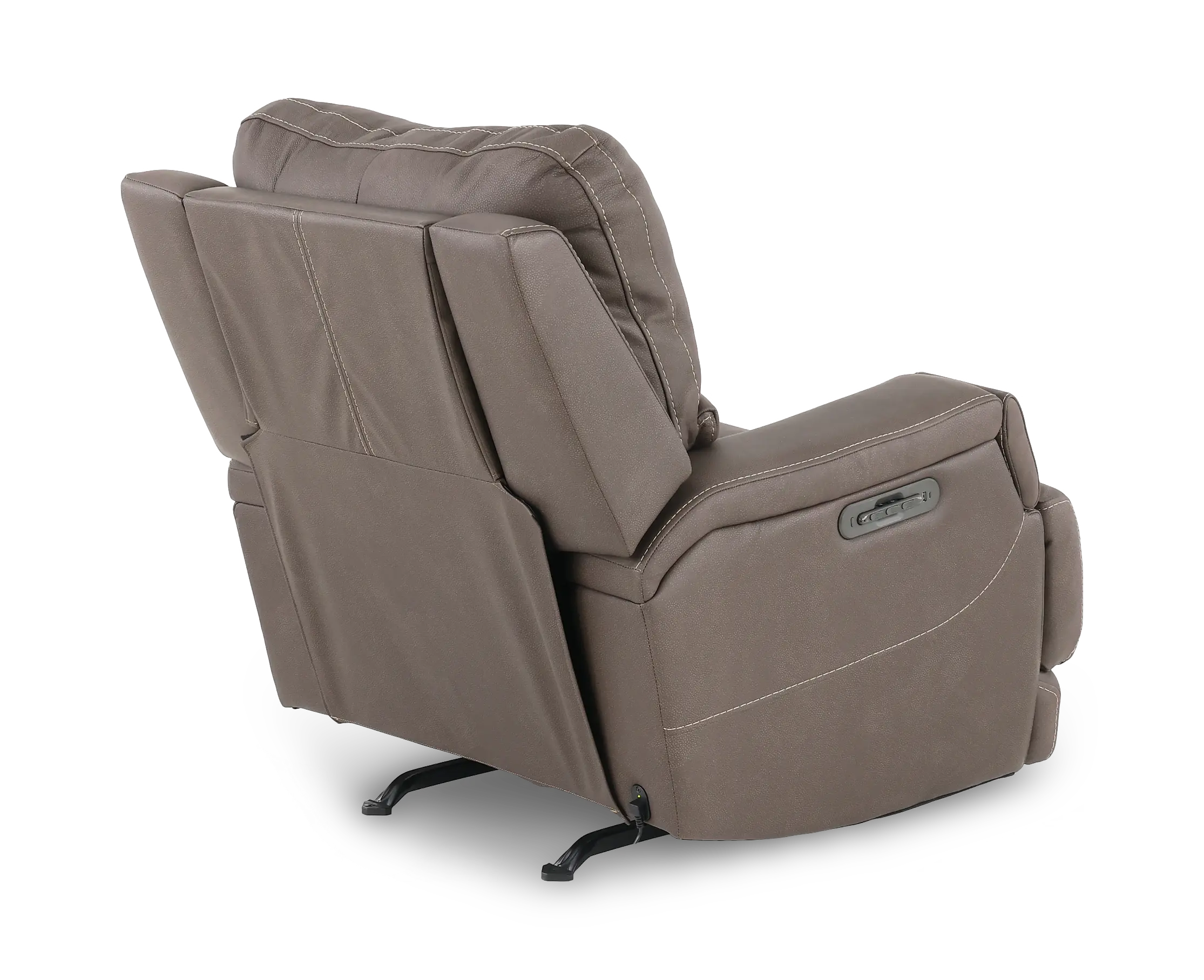 Rushton Espresso Brown Leather Power Rocker Recliner-7