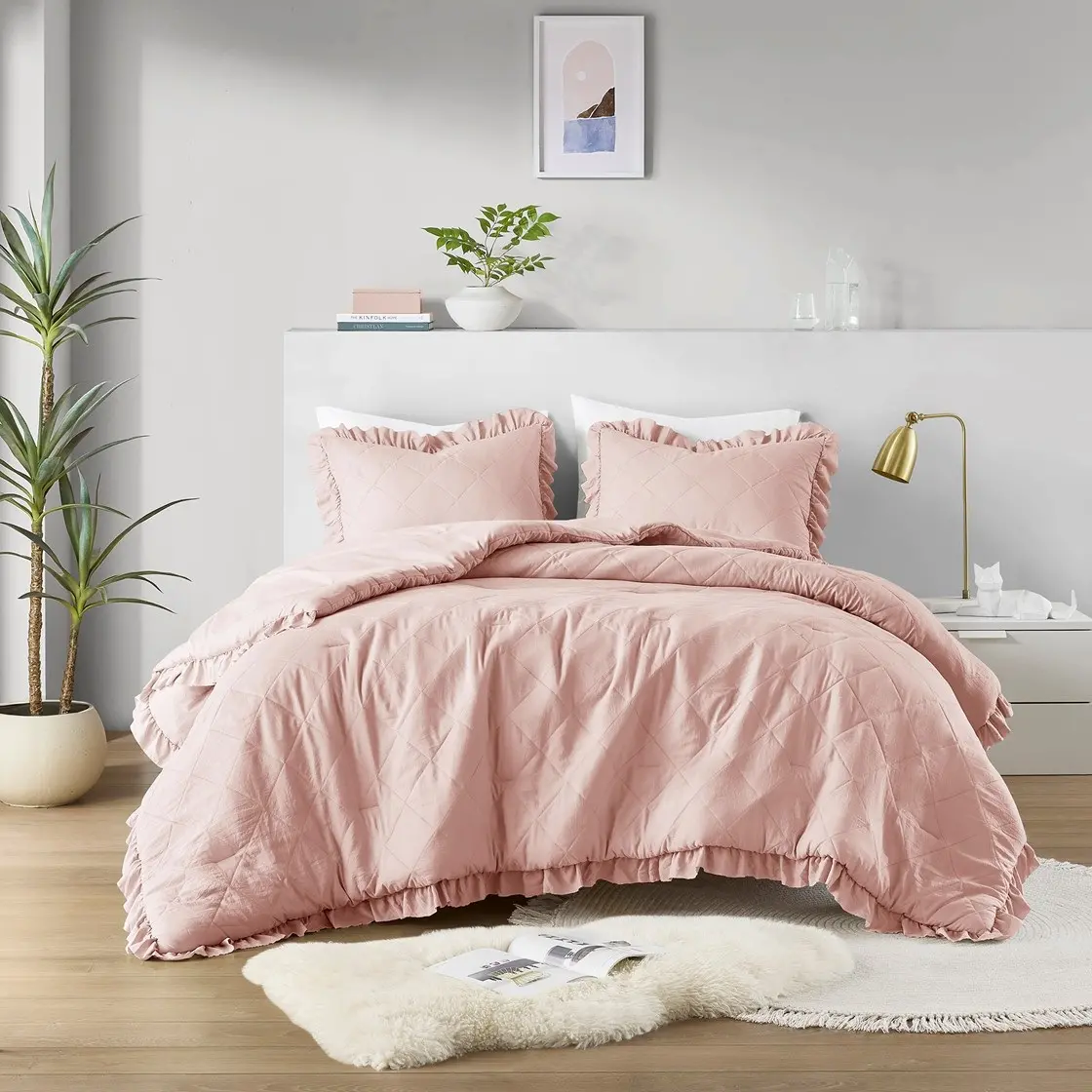 Pink Diamond Twin Comforter 3 Piece Set-1