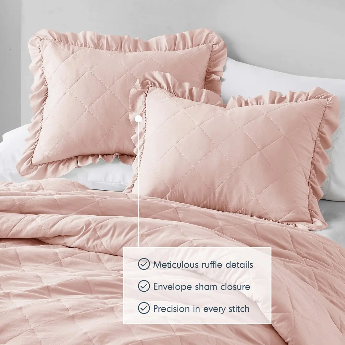 Pink Diamond Twin Comforter 3 Piece Set-5