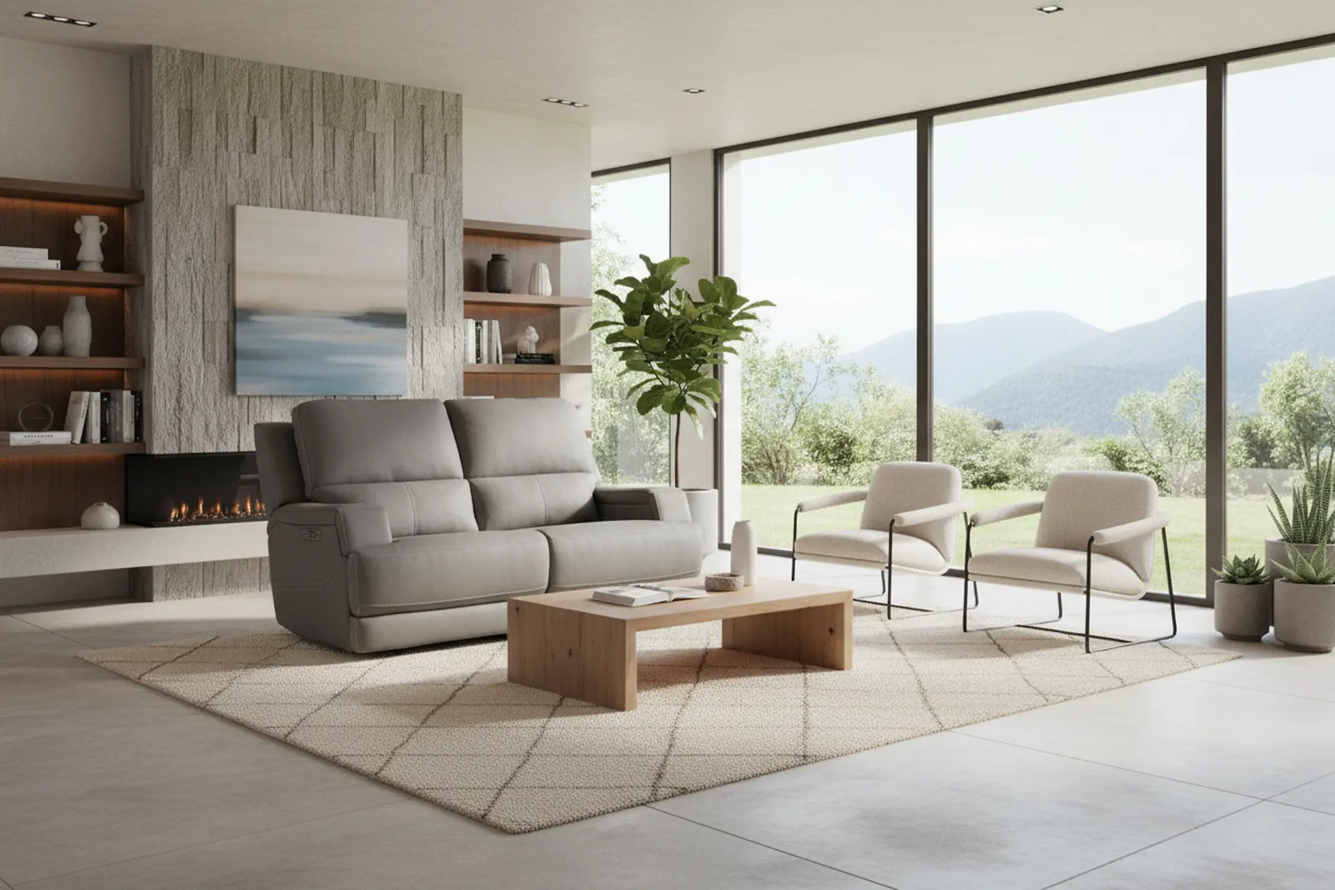 Rushton Slate Gray Leather Power Reclining Loveseat-12