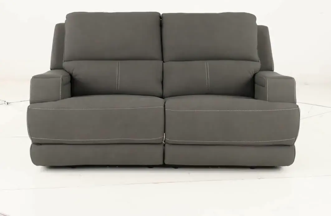 Rushton Slate Gray Leather Power Reclining Loveseat-15