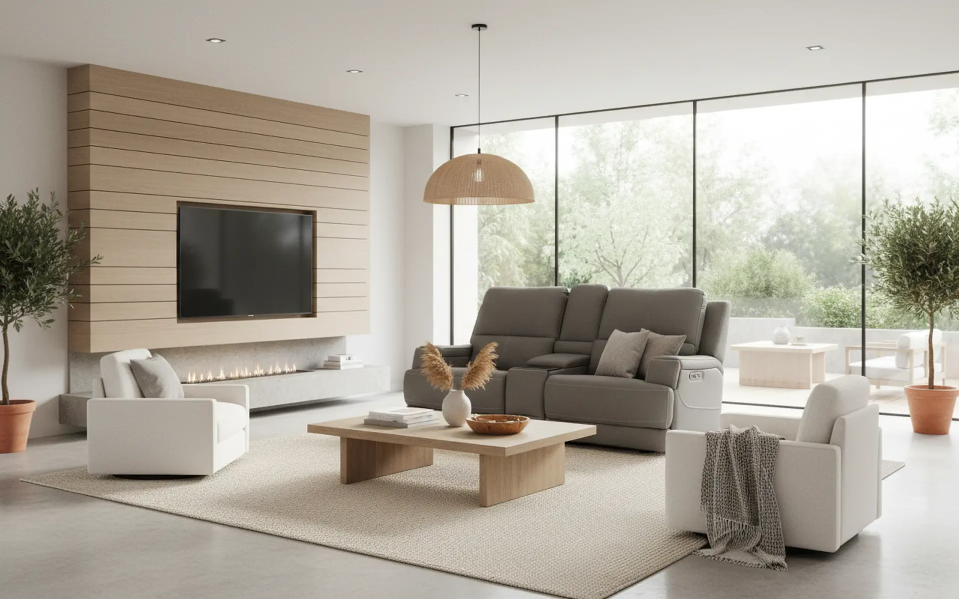 Rushton Slate Gray Leather Power Reclining Loveseat with Multimedia Console-13