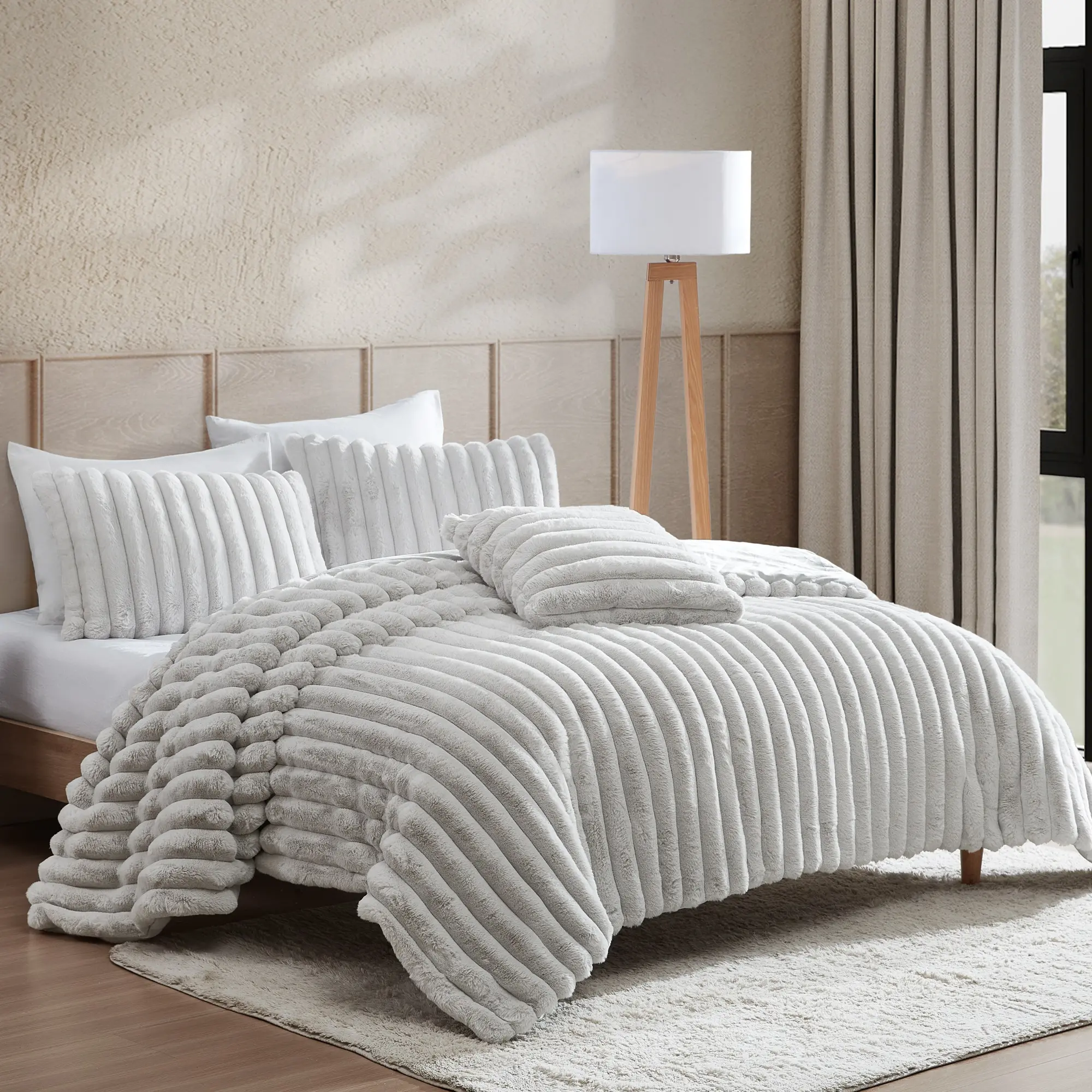Ethan Gray King Comforter 4 Piece Set-3