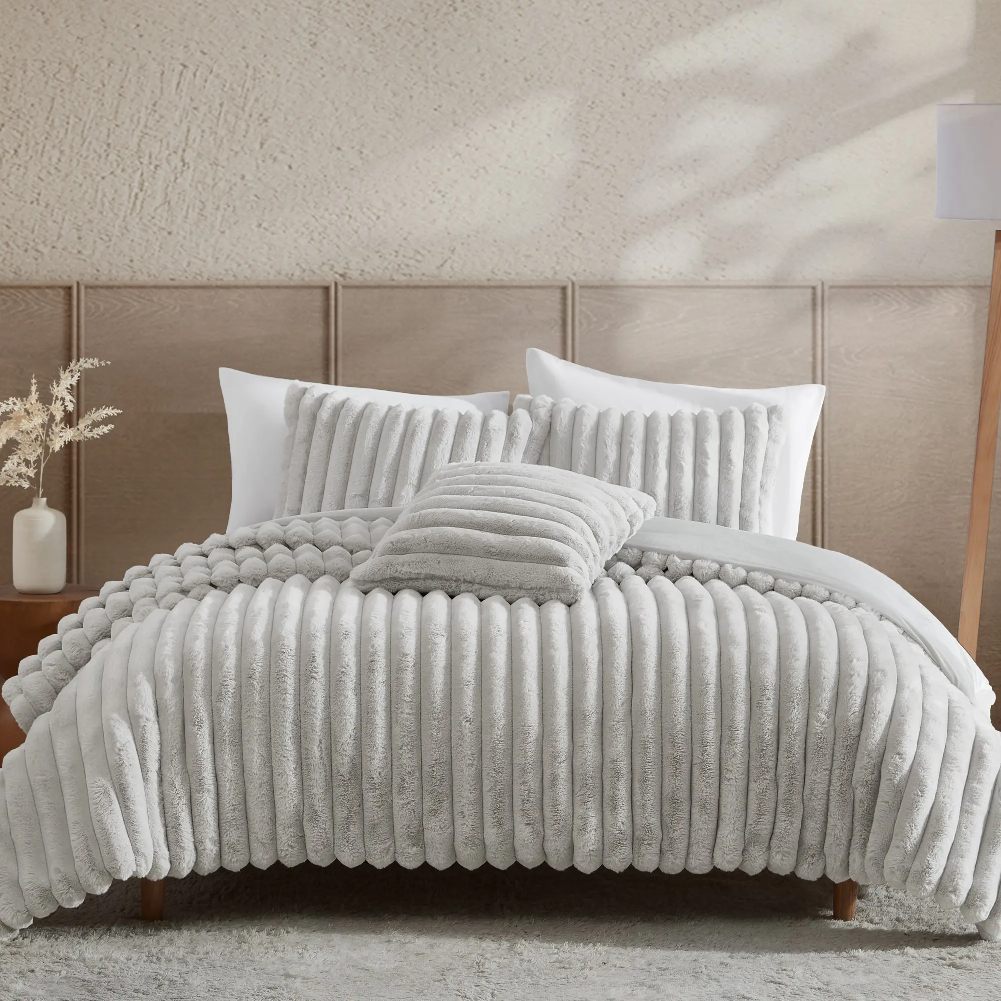 Ethan Gray Full and Queen Comforter 4 Piece Set-5
