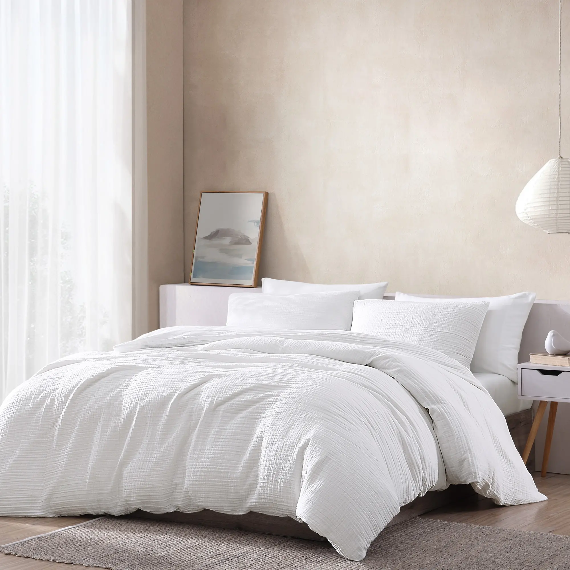 Daniel Gauze White King 4-Piece Comforter-2