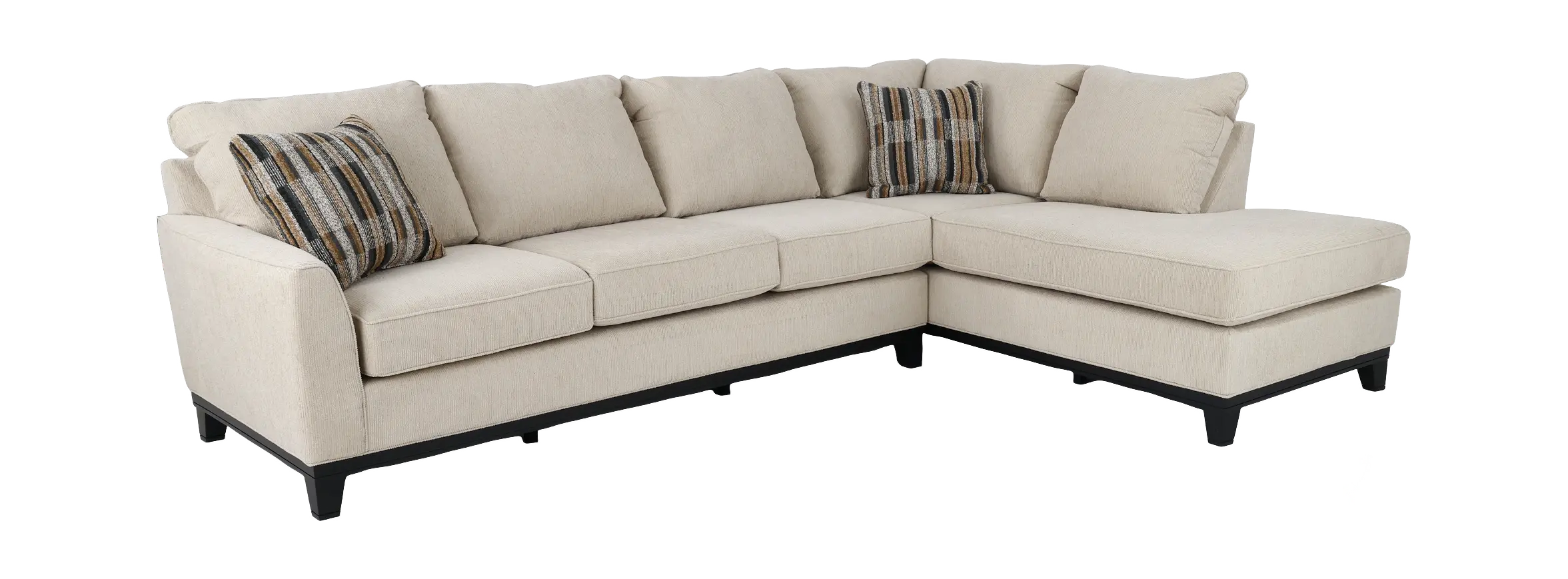 2PC/EMERSON/SAND/OPT.1 Emerson Sand 2 Piece Sectional with Right-Facing Chaise-1