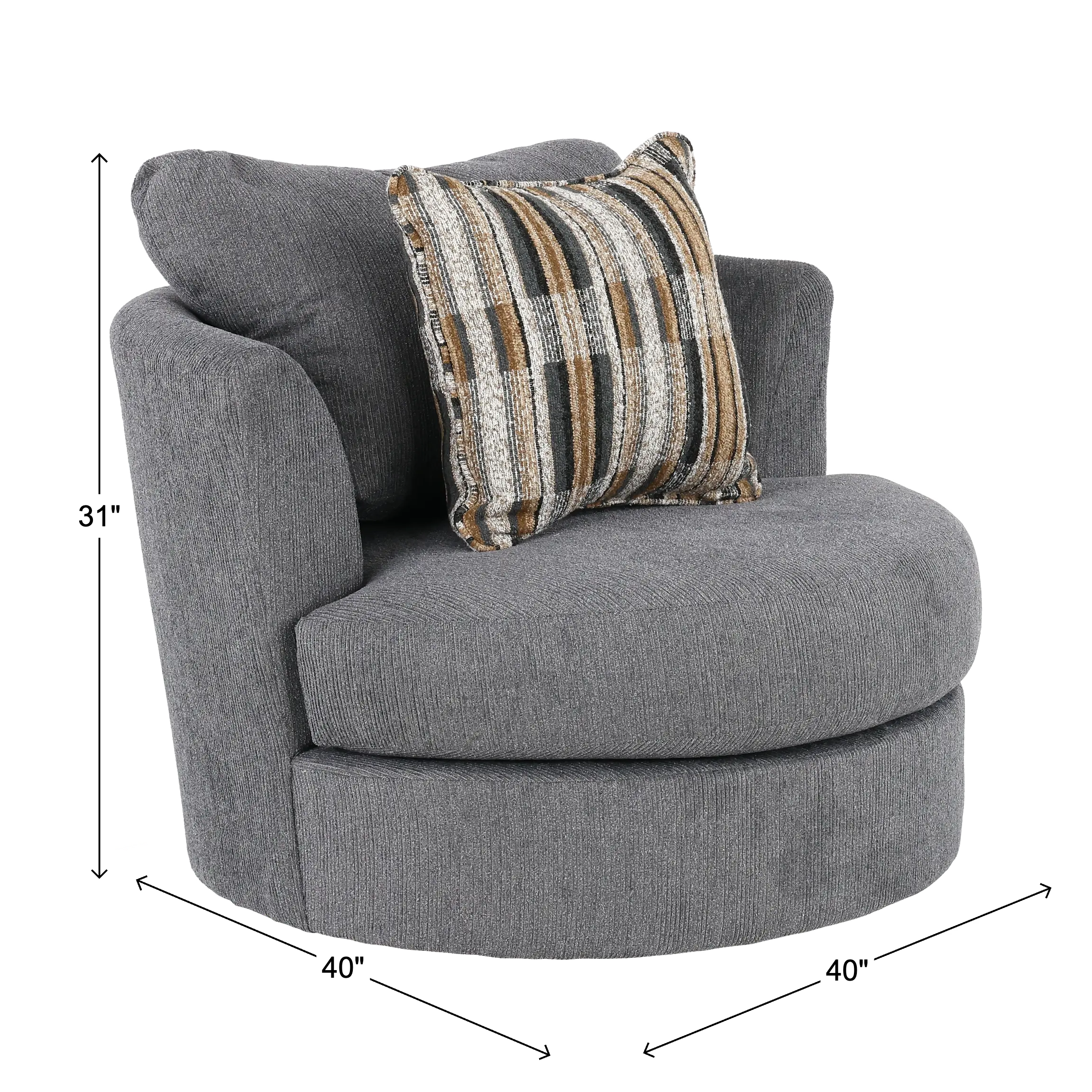PLUCHA Emerson Iron Gray Pluto Chair-3