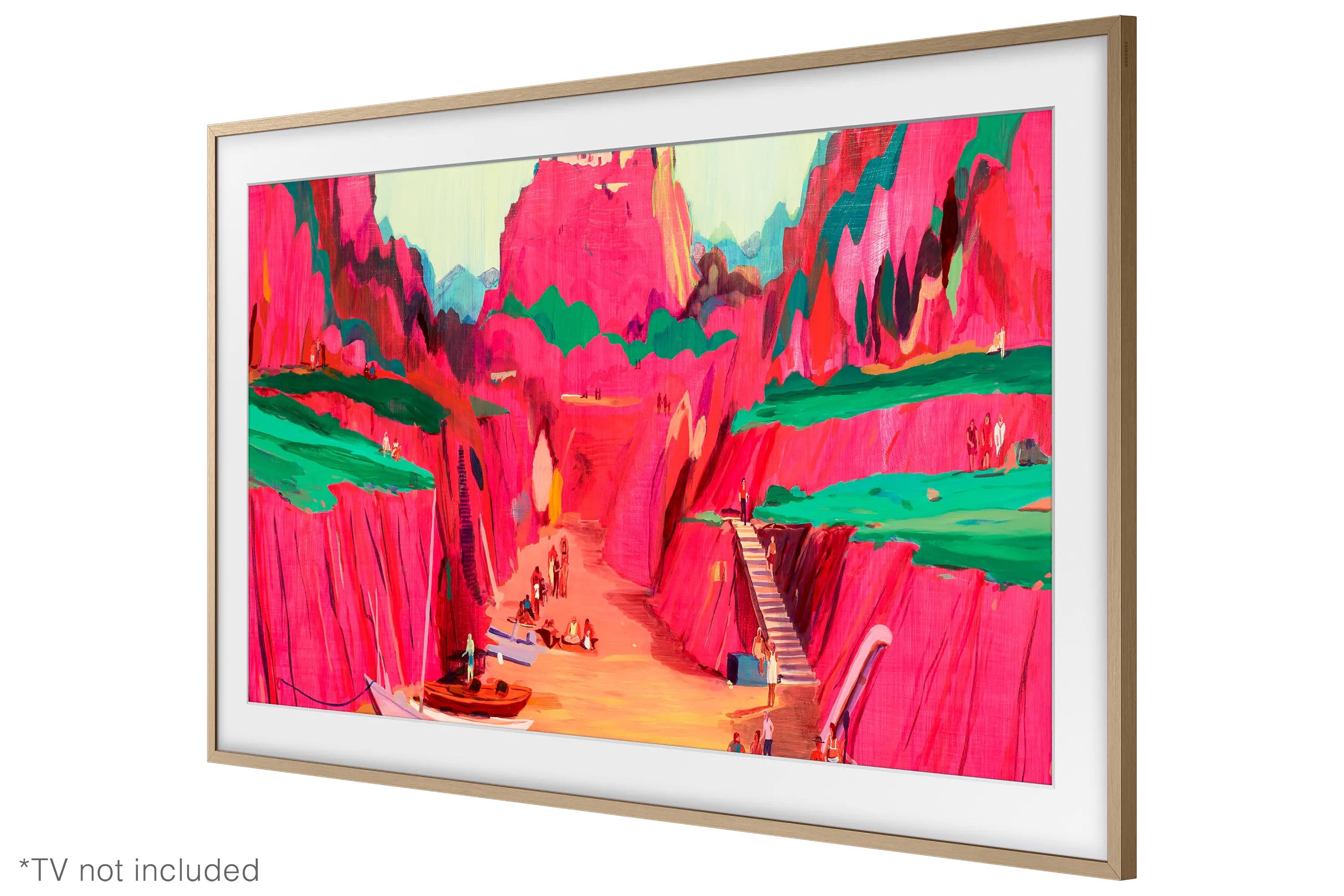 VG-SCFF75TKBZA Samsung 75 The Frame Metal Customizable Bezel - Modern Teak-3