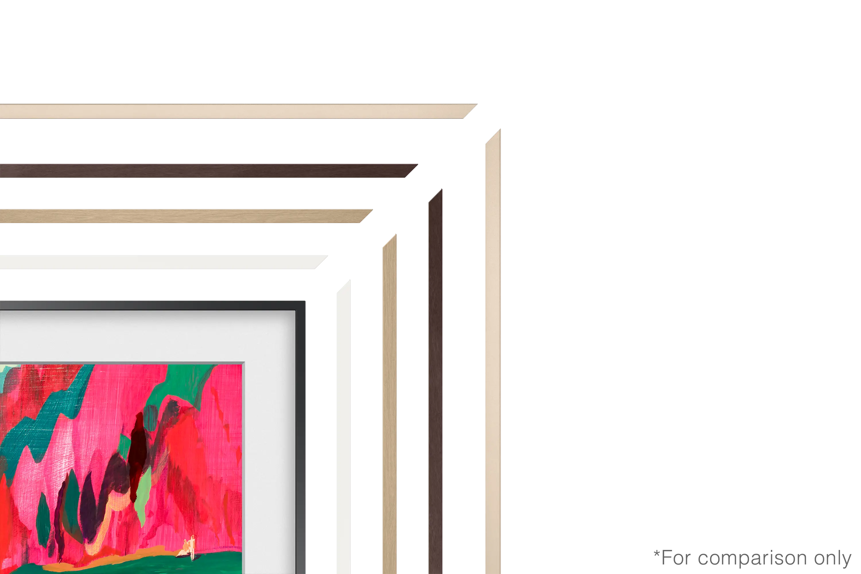 VG-SCFF75TKBZA Samsung 75 The Frame Metal Customizable Bezel - Modern Teak-7