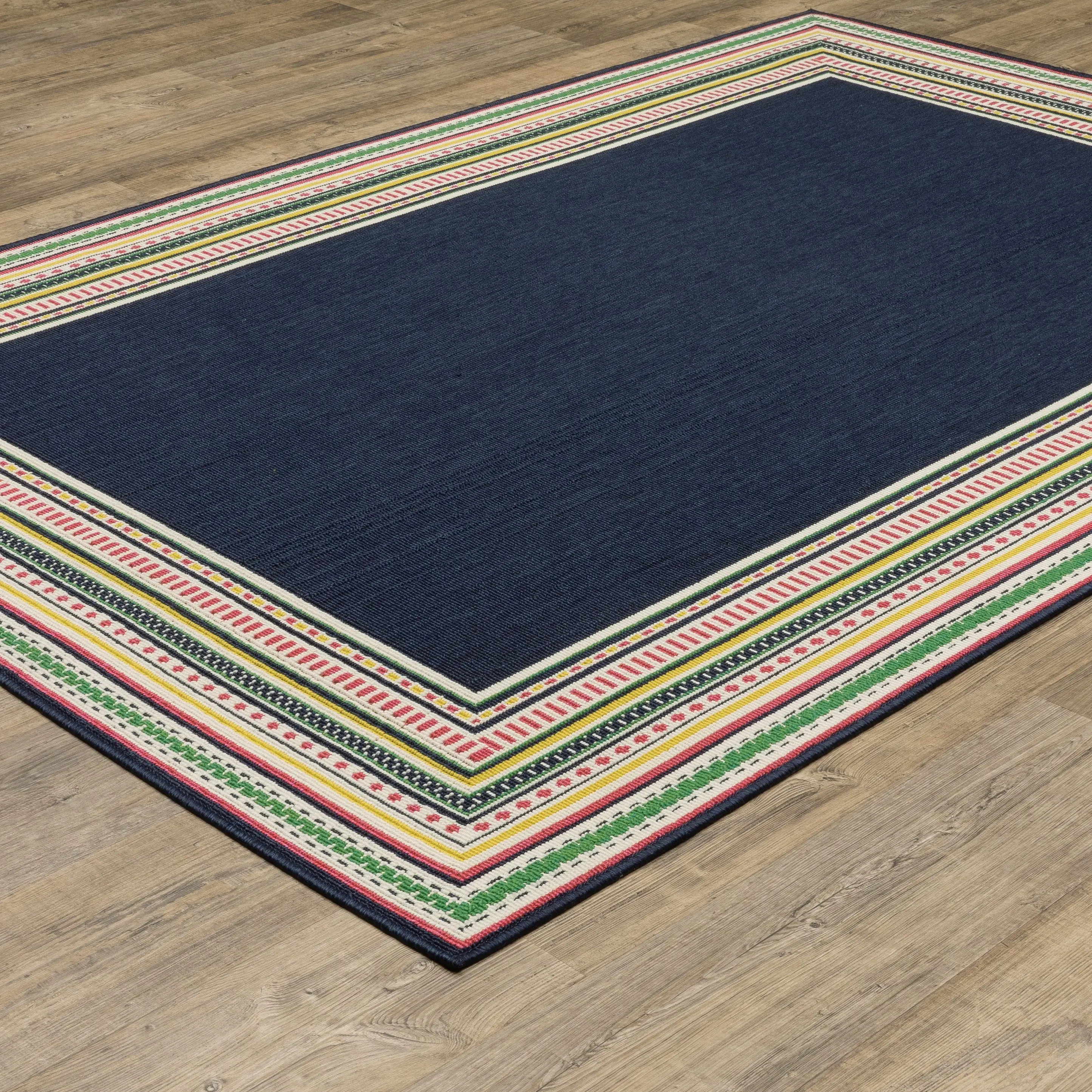 Havana 5 x 8 Navy and Multi Outdoor Area Rug-2