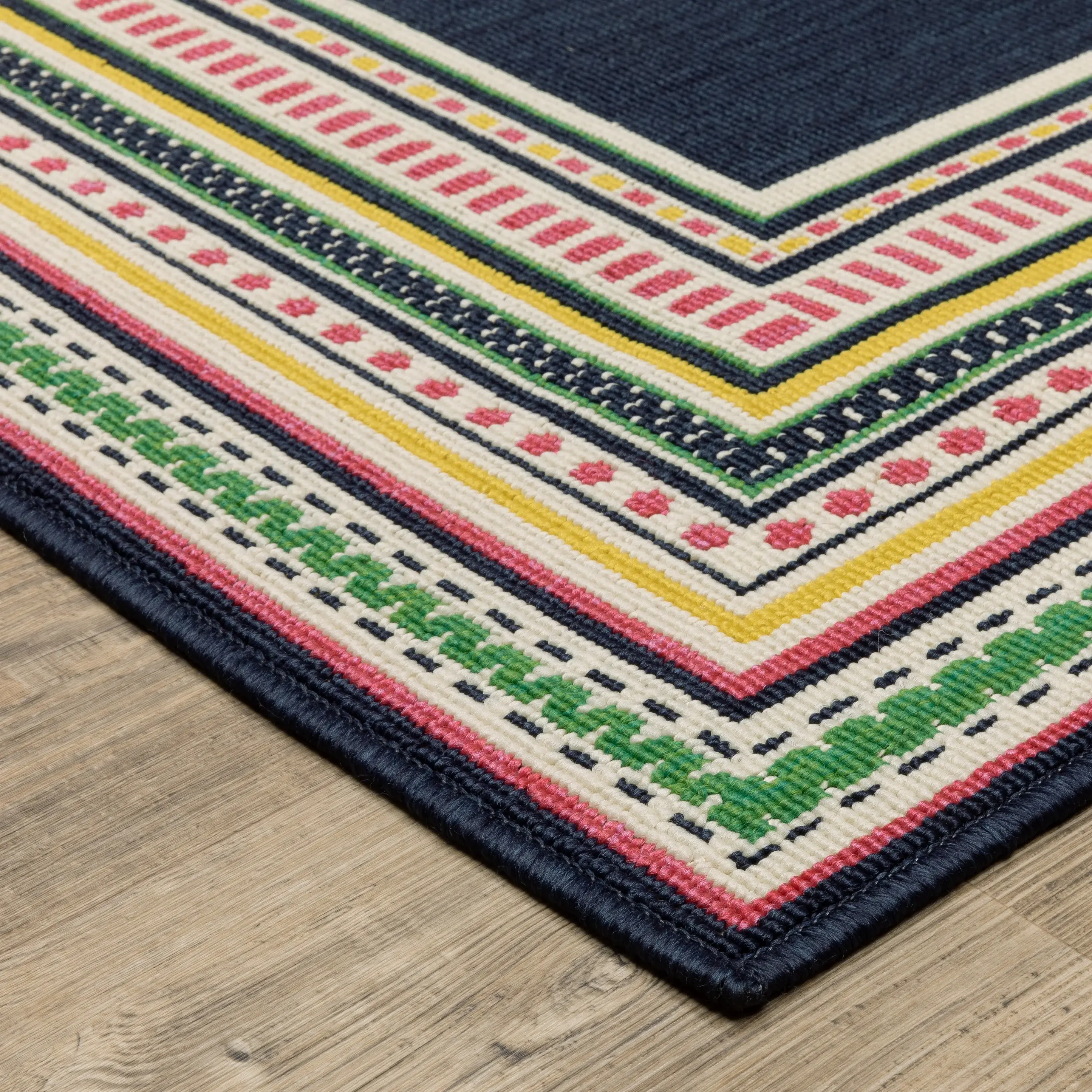 Havana 5 x 8 Navy and Multi Outdoor Area Rug-4