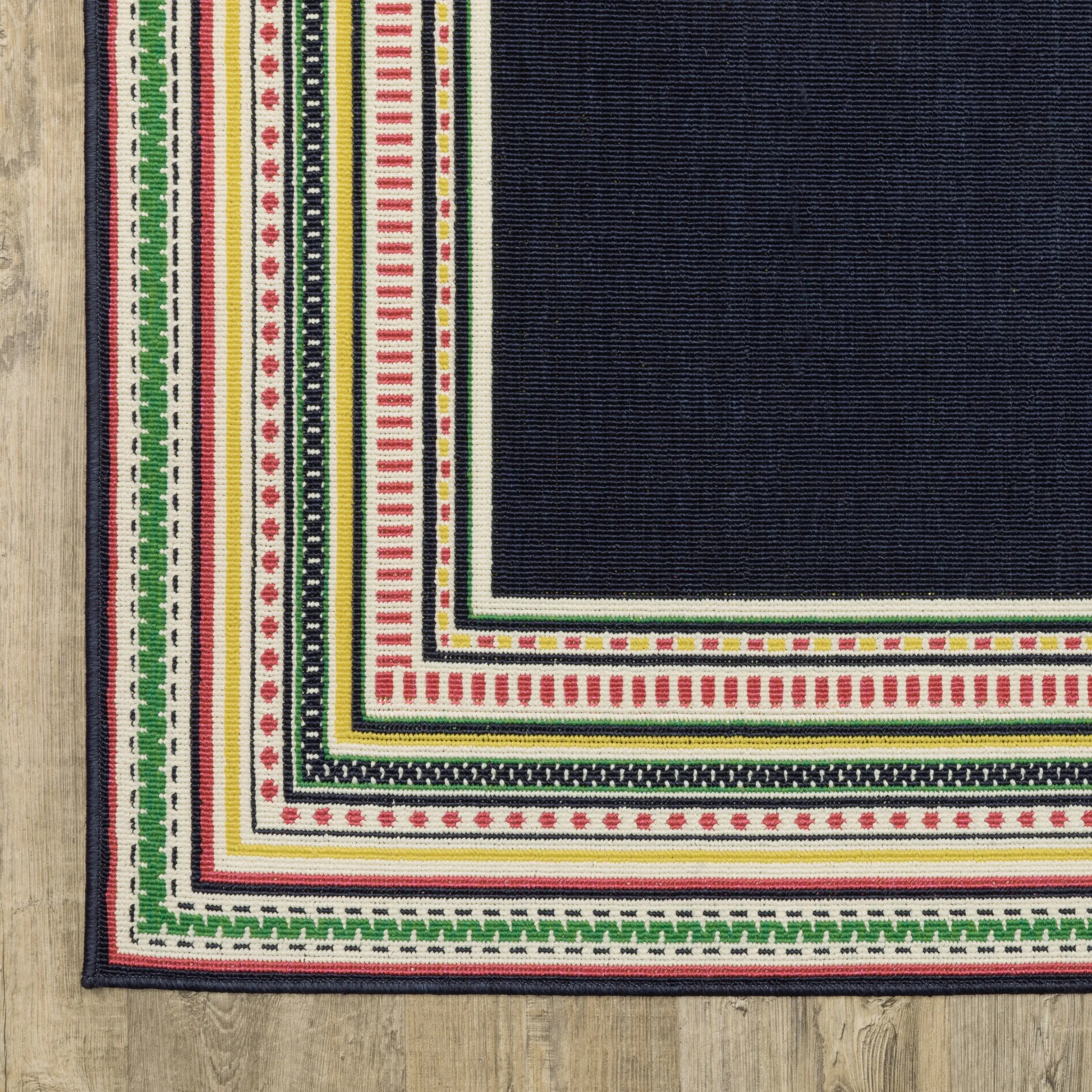 Havana 5 x 8 Navy and Multi Outdoor Area Rug-5