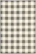 Marina 5 x 8 Gray Gingham Outdoor Area Rug