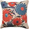 ALH33IVMTC020020 Outdoor Floral Red and Blue 20 Throw Pillow