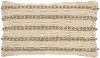GC384LTGRY012020 Benji Oblong Light Gray Striped Throw Pillow