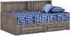 B-Two Jr. Roomsaver Driftwood Gray Twin Storage Bed