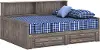 B-Two Jr. Roomsaver Driftwood Gray Full Storage Bed