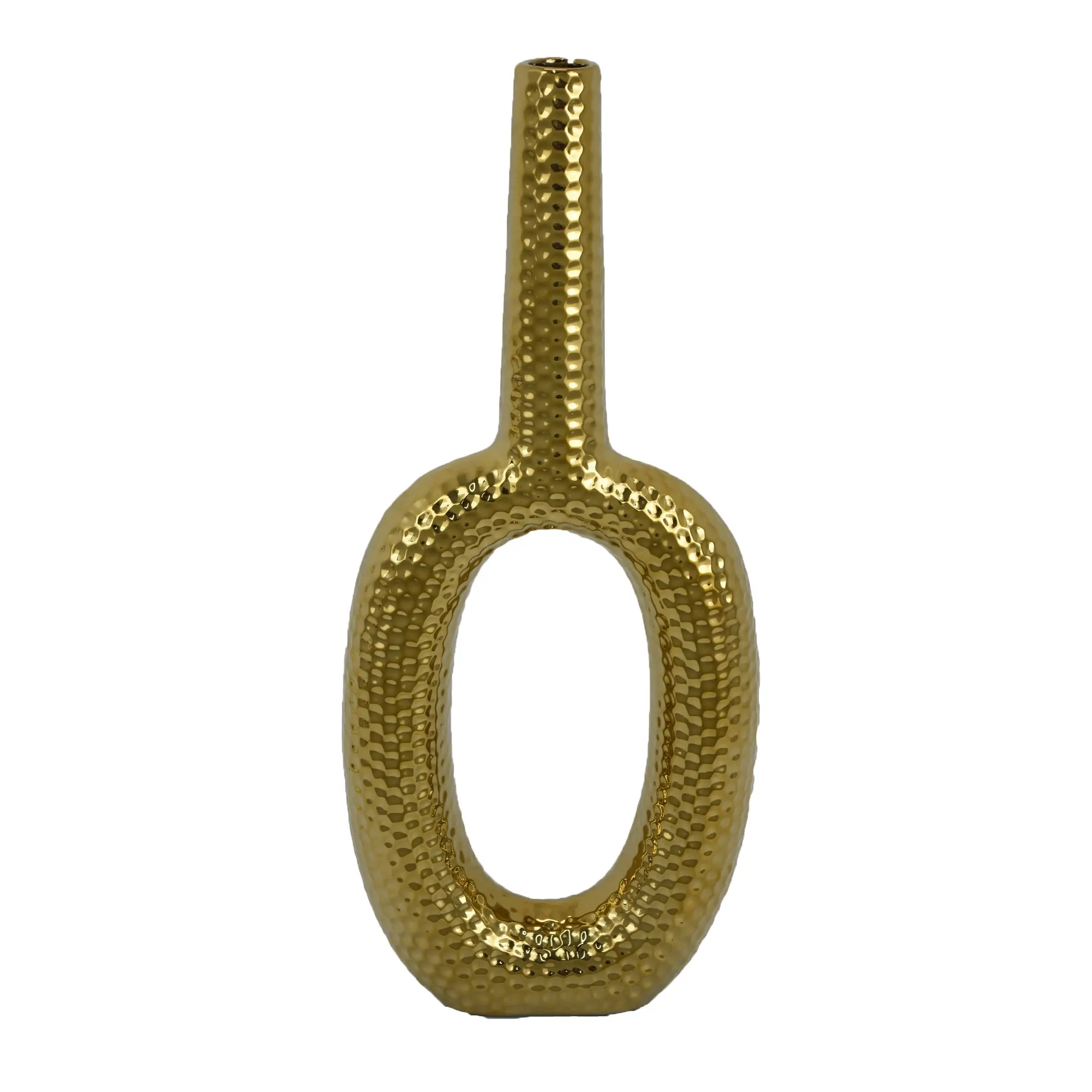 Iris 16 Gold Ceramic Vase-1