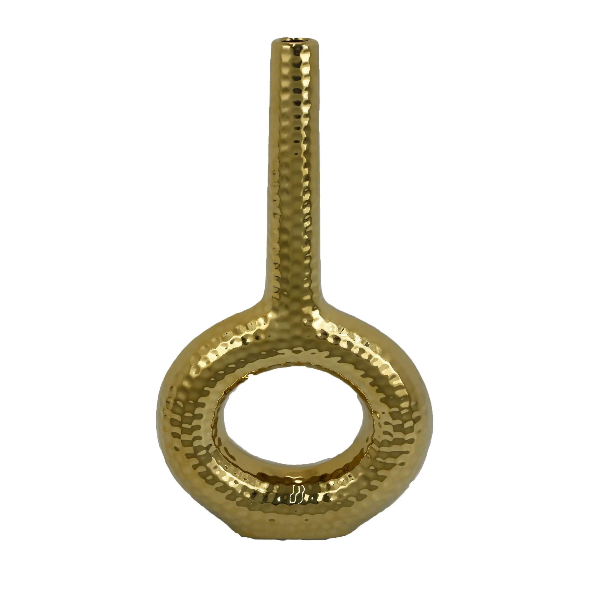 Iris 14 Gold Ceramic Vase-1