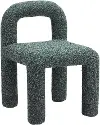 Aurora Snowy Green Shearling Dining Chair