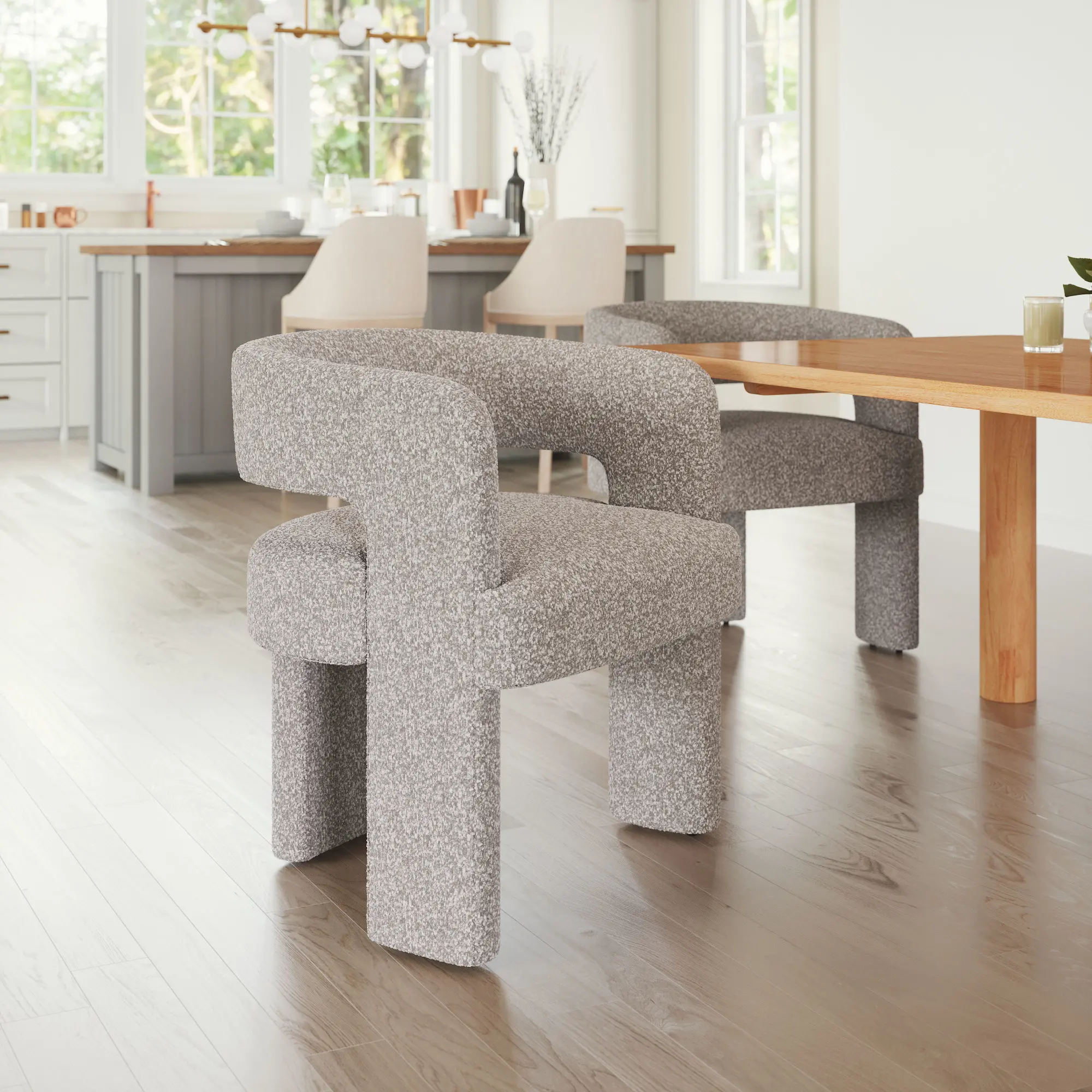 Jade Sandy Beige Boucle Accent Chair-3