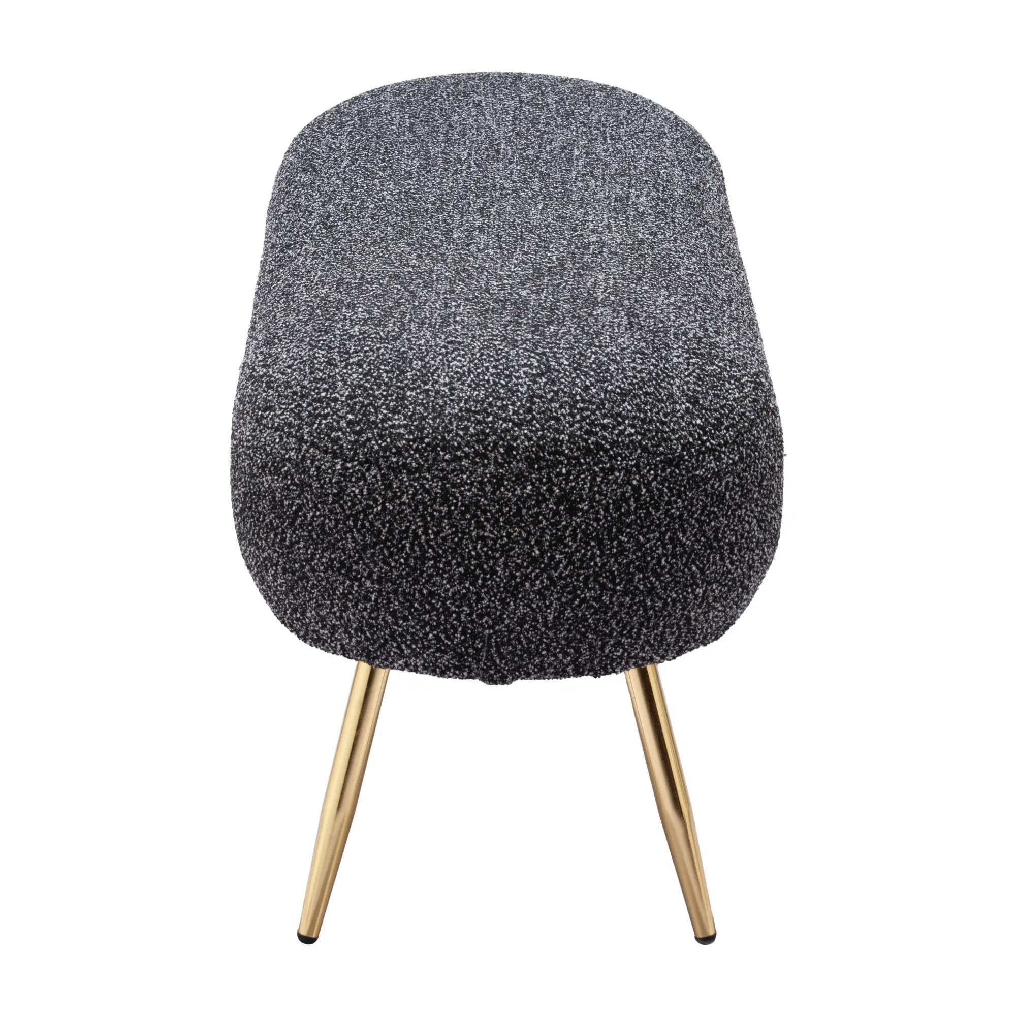 Crescent Glitter Black Upholstered Bench-4
