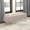 Levesque Oatmeal Beige Storage Bench