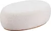 Amara Cream Sherpa Oval Ottoman