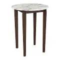 Violet White Faux Marble Bar Table