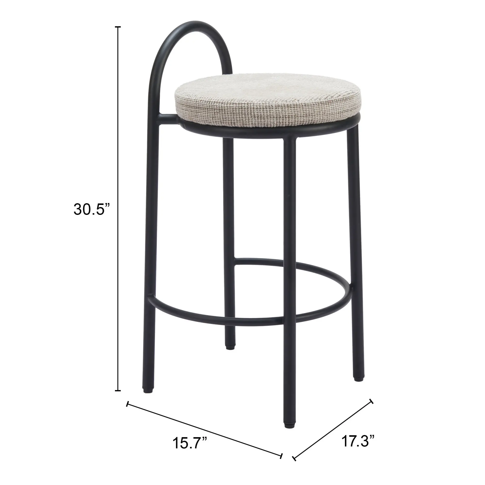 Sable Beige Tweed Counter Stools, Set of 2-10