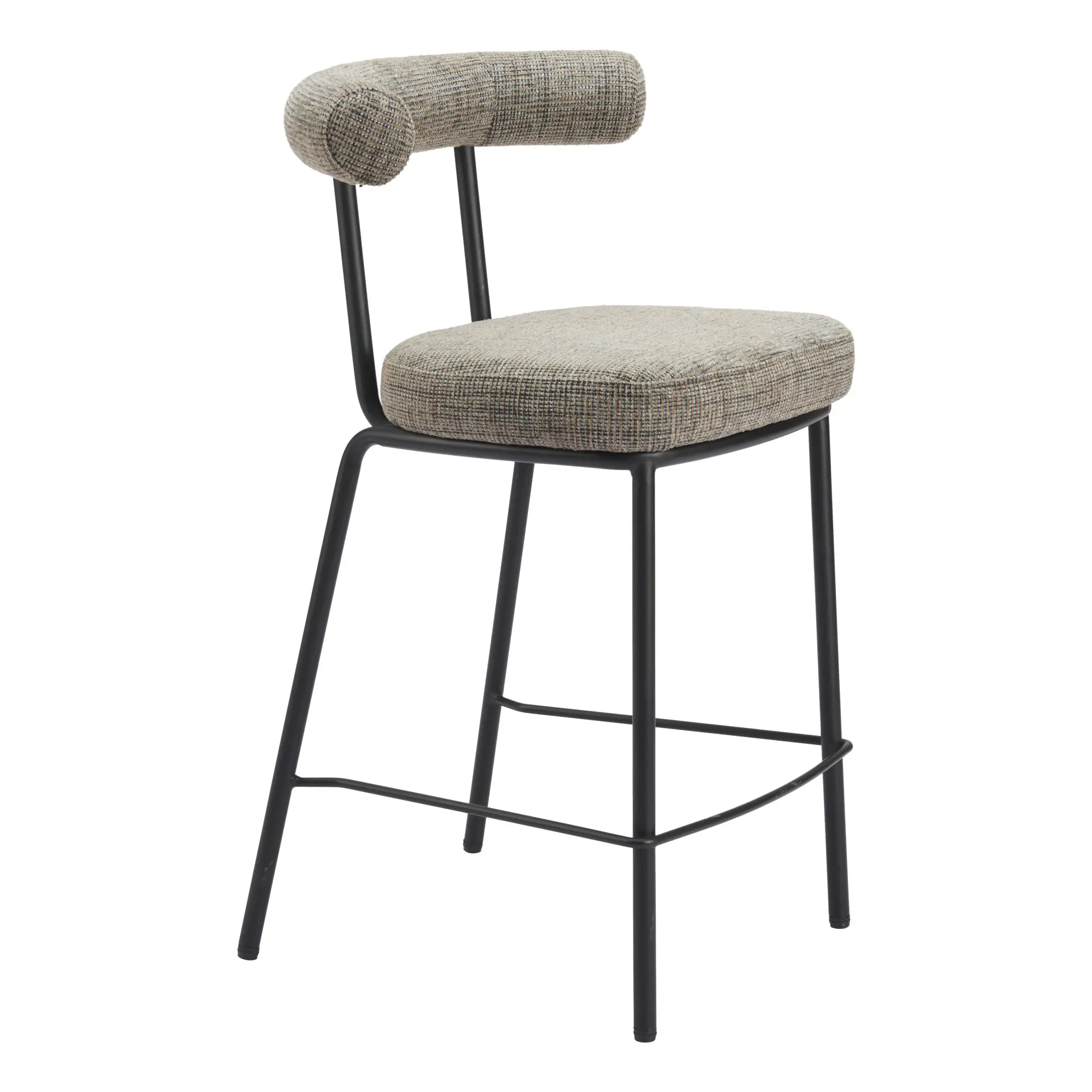 Kendall Green Tweed Counter Stool-6