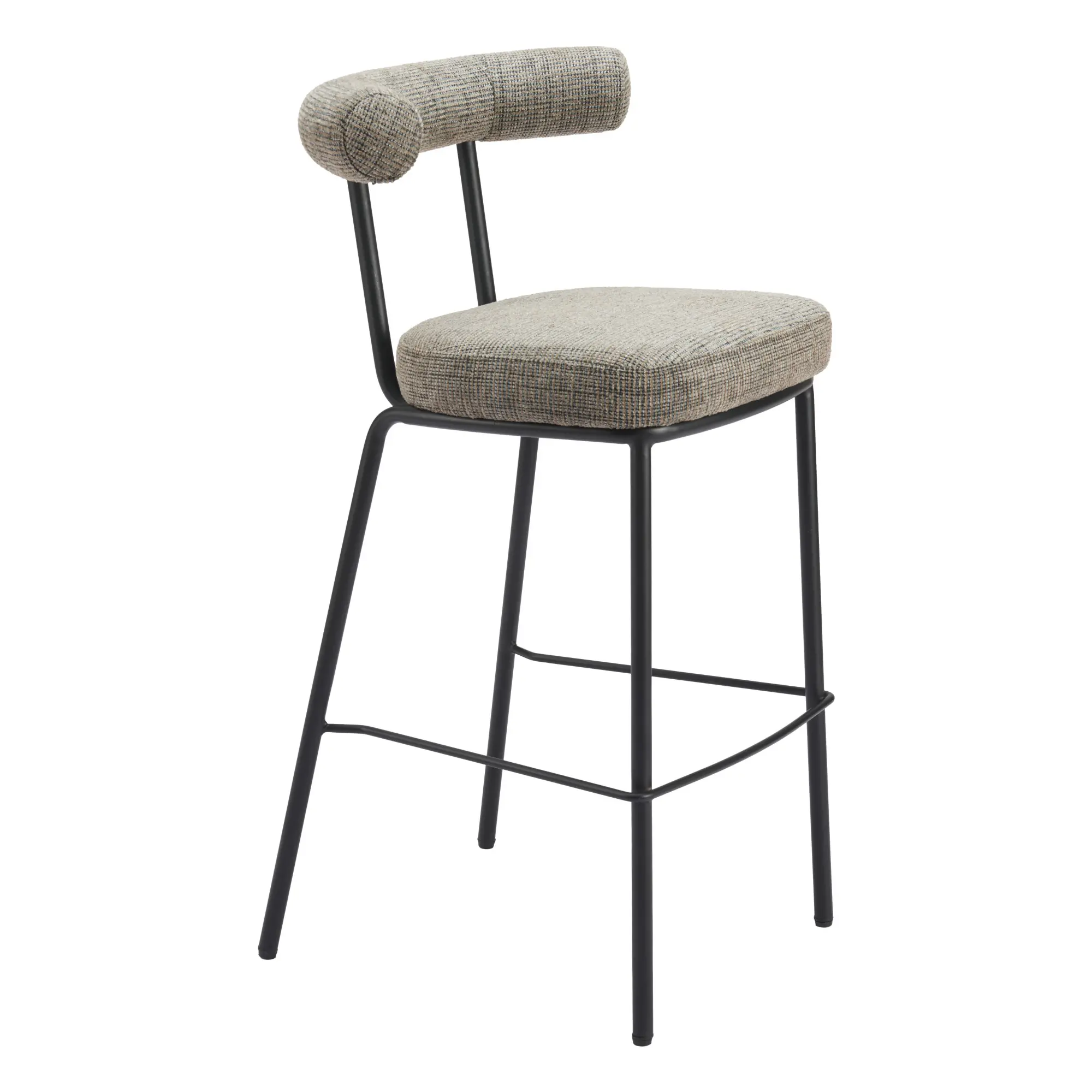 Kendall Green Tweed Barstool-5