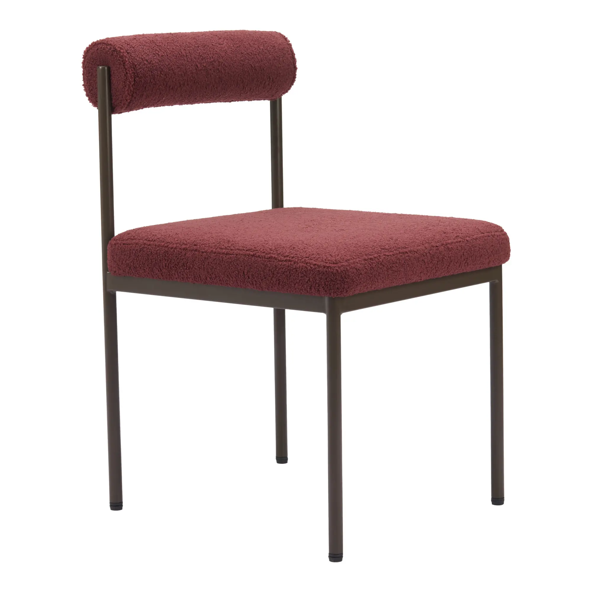 Luxe Red and Bronze Dining Chair-1