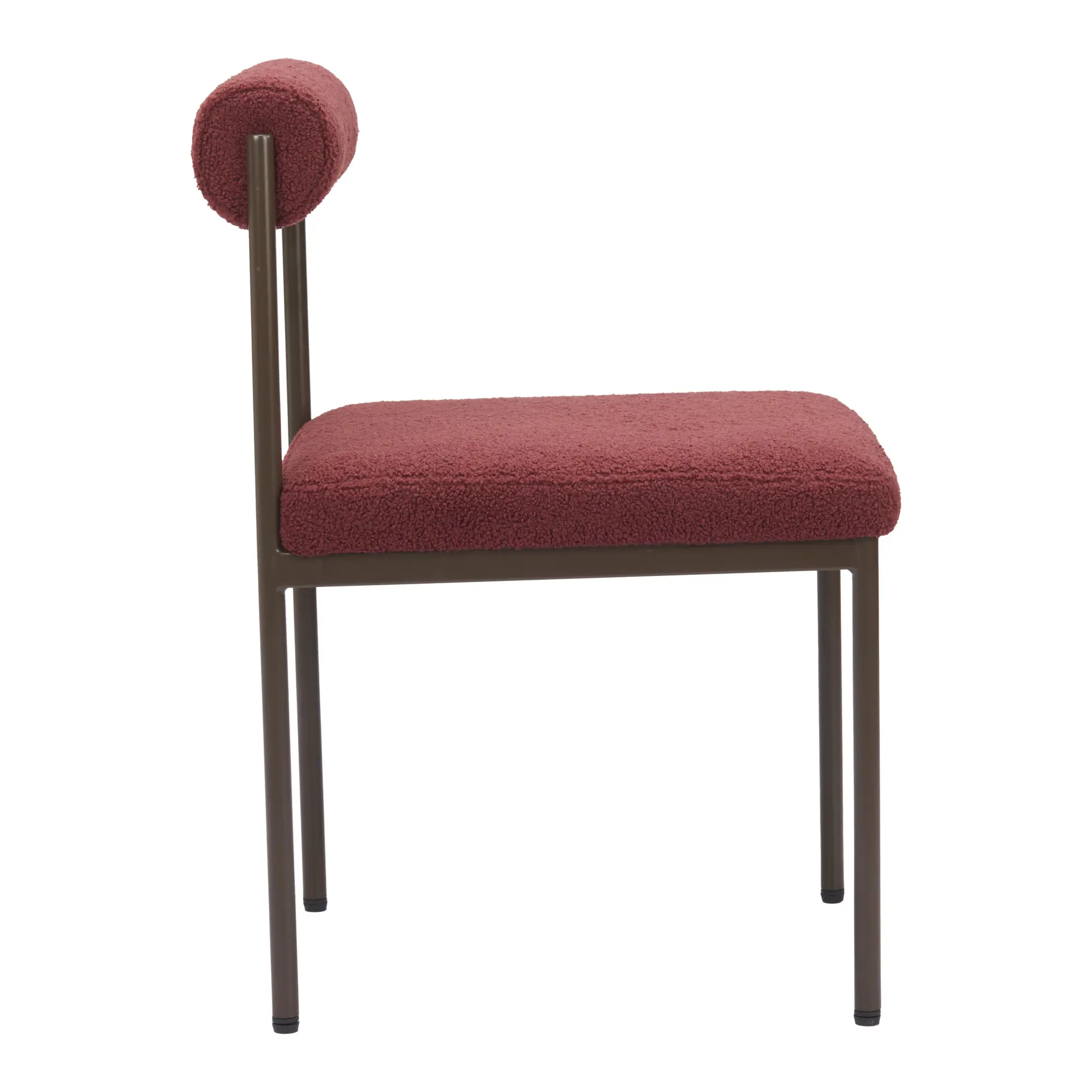 Luxe Red and Bronze Dining Chair-2