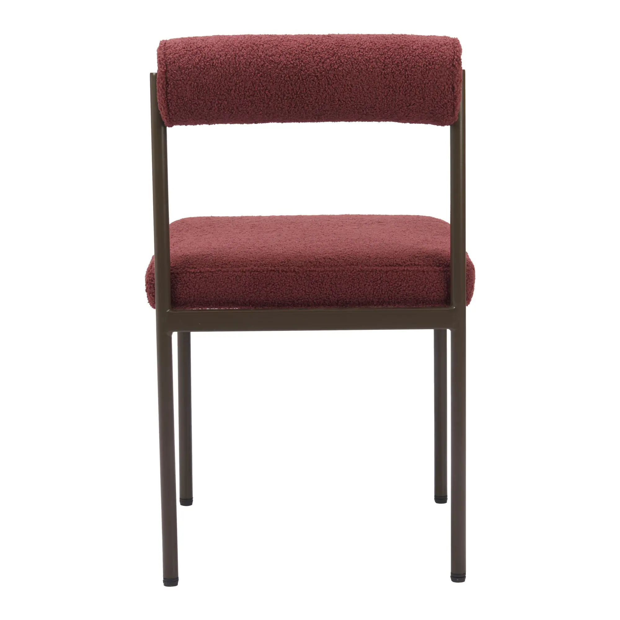 Luxe Red and Bronze Dining Chair-3
