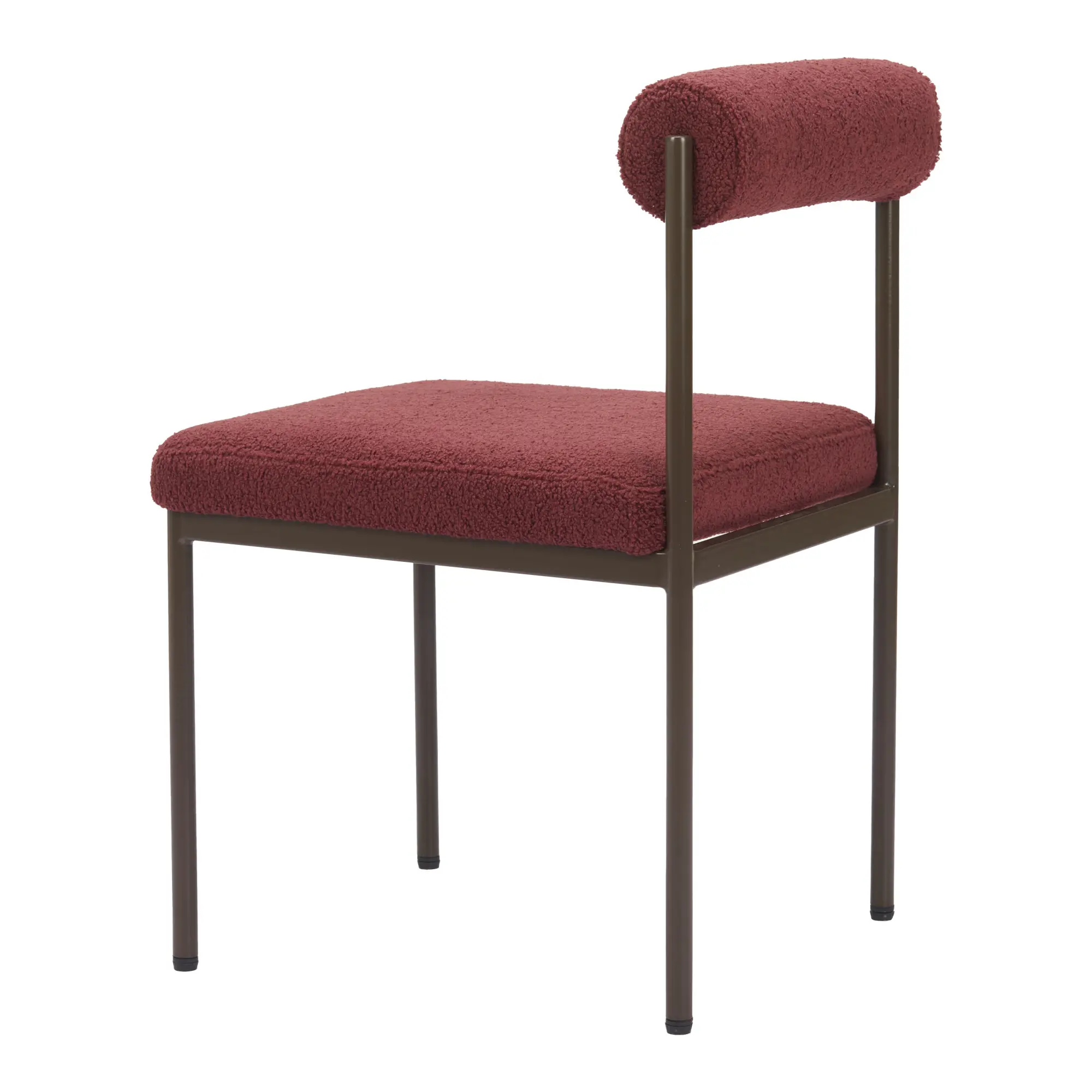 Luxe Red and Bronze Dining Chair-4